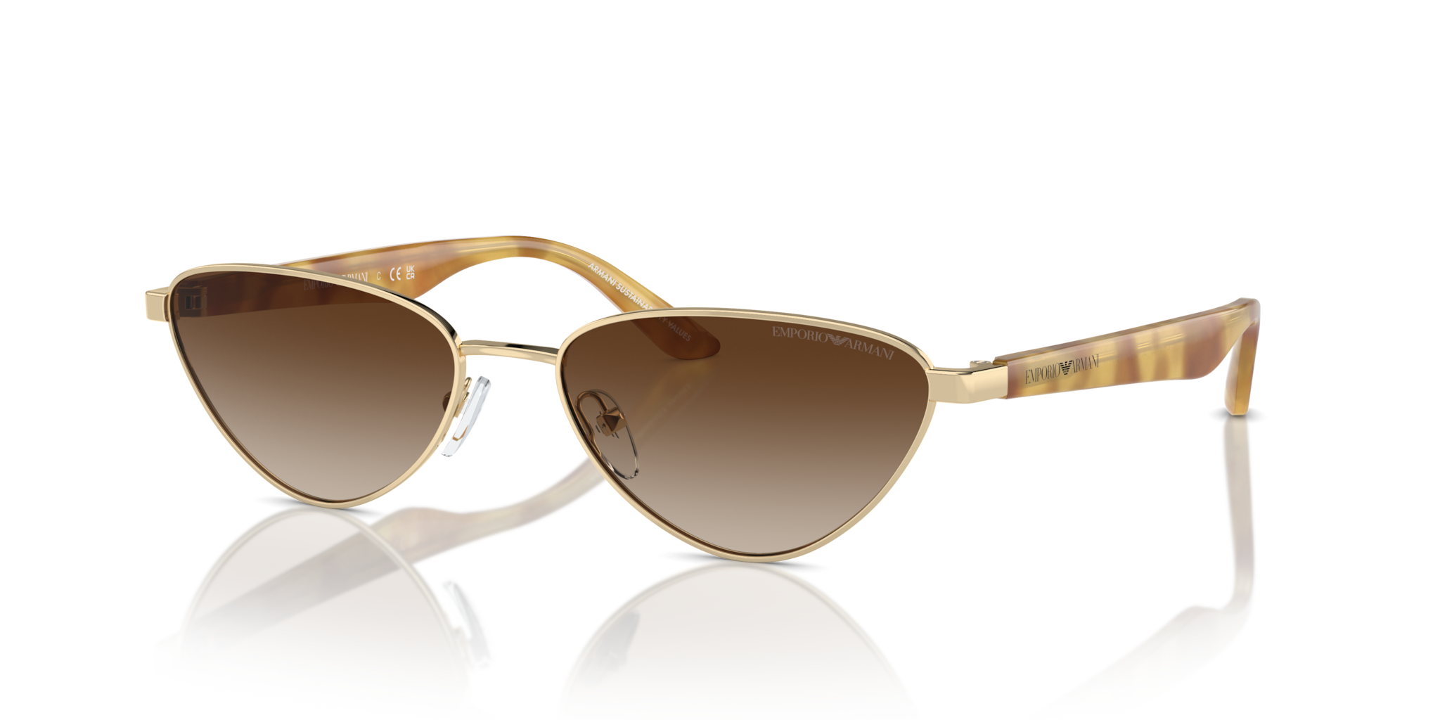 Occhiali da Sole Emporio Armani Donna EA2153 Shiny Pale Gold