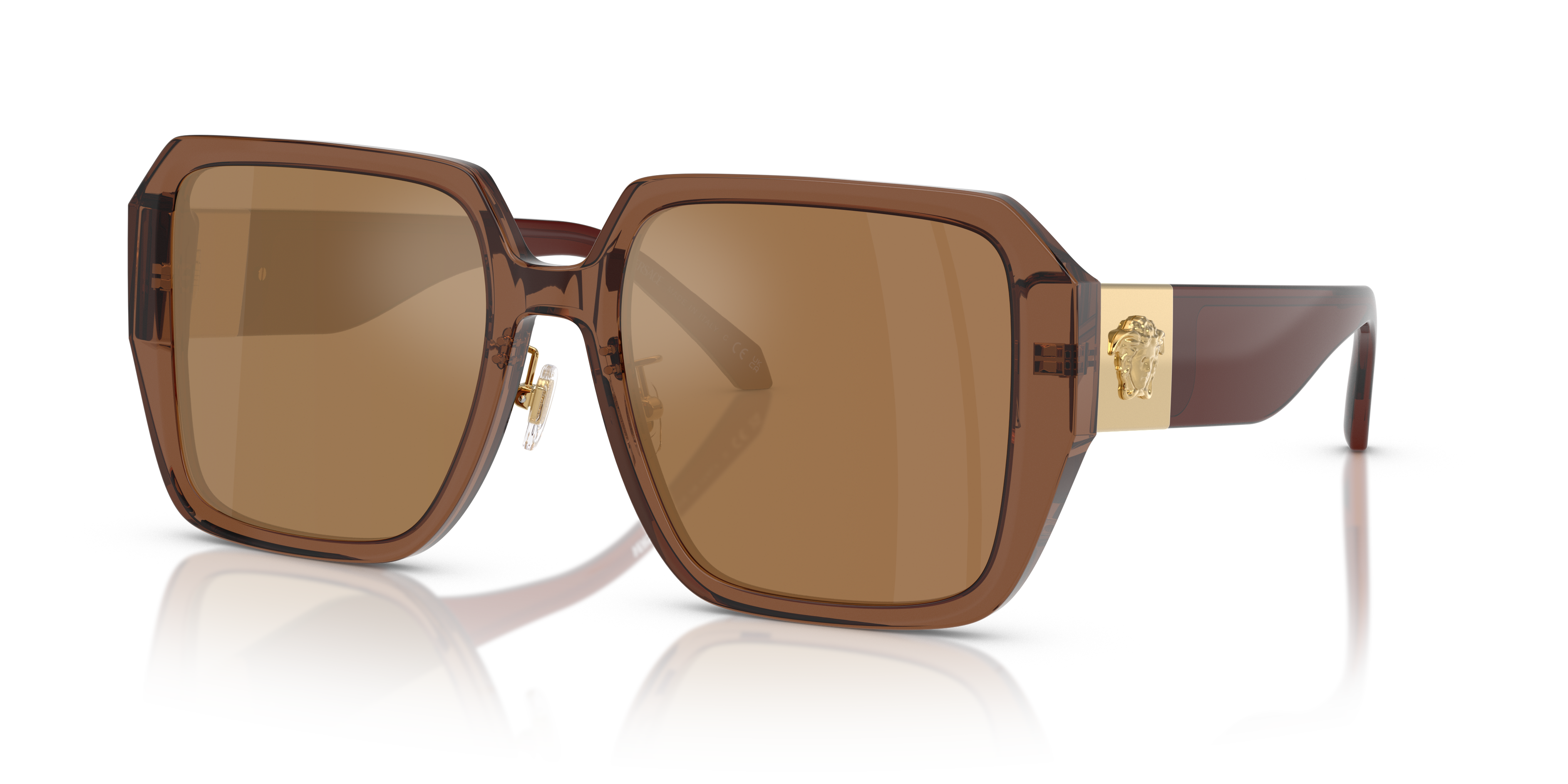Occhiali da Sole Versace VE4472D Donna Marrone Trasparente Originali