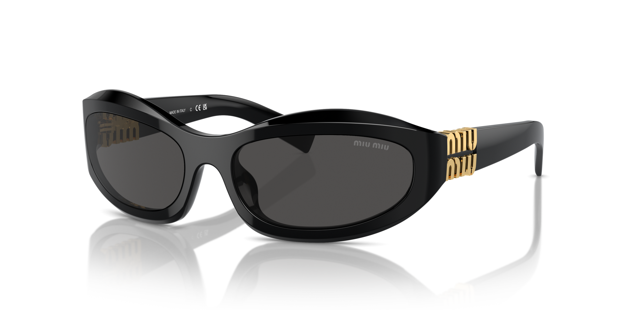 Occhiali da Sole Miu Miu MU 14ZS Neri Donna: Eleganza Felina Autentica