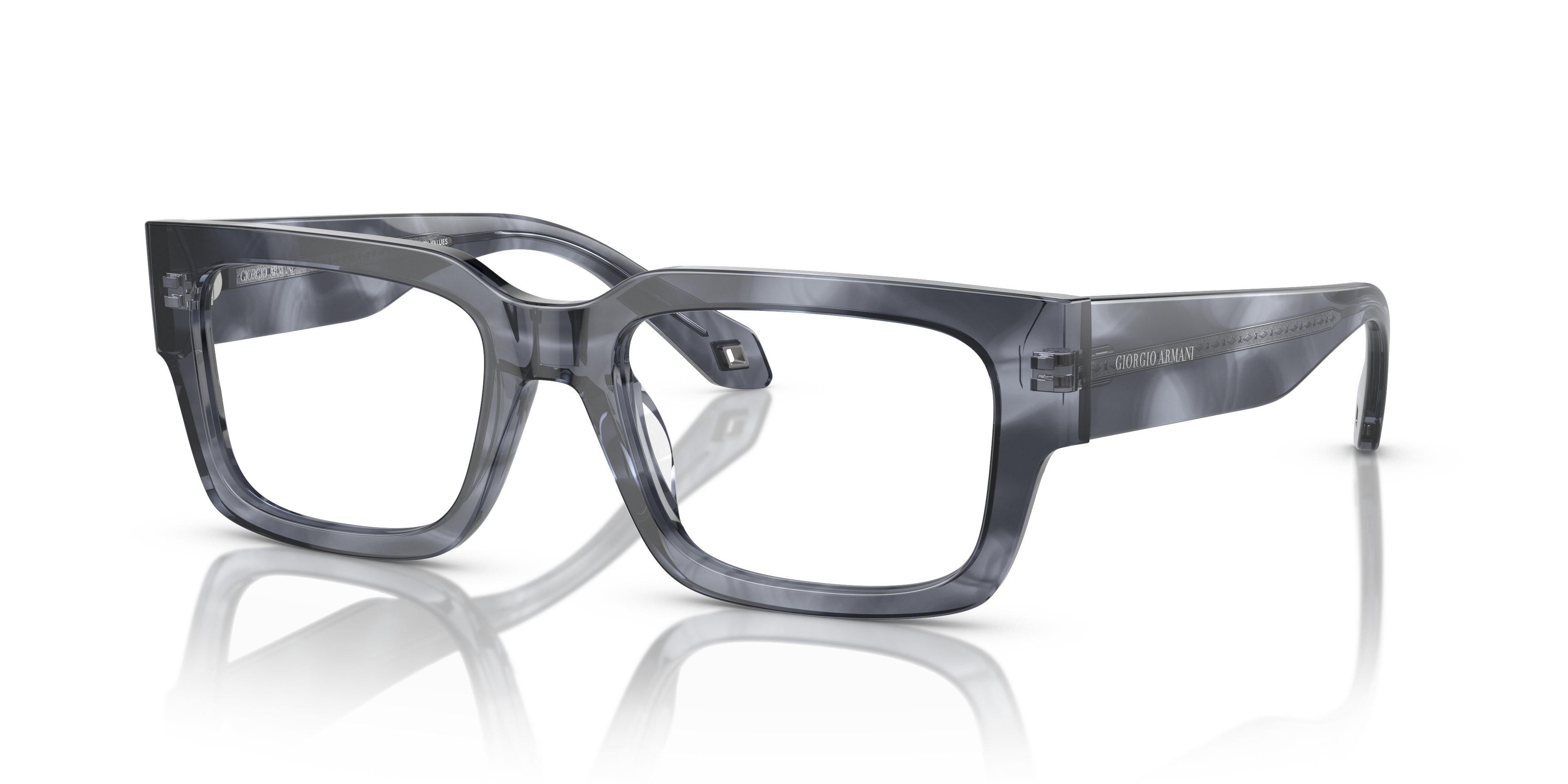 Occhiali da Vista Giorgio Armani 0AR7243U Uomo Blu Striato