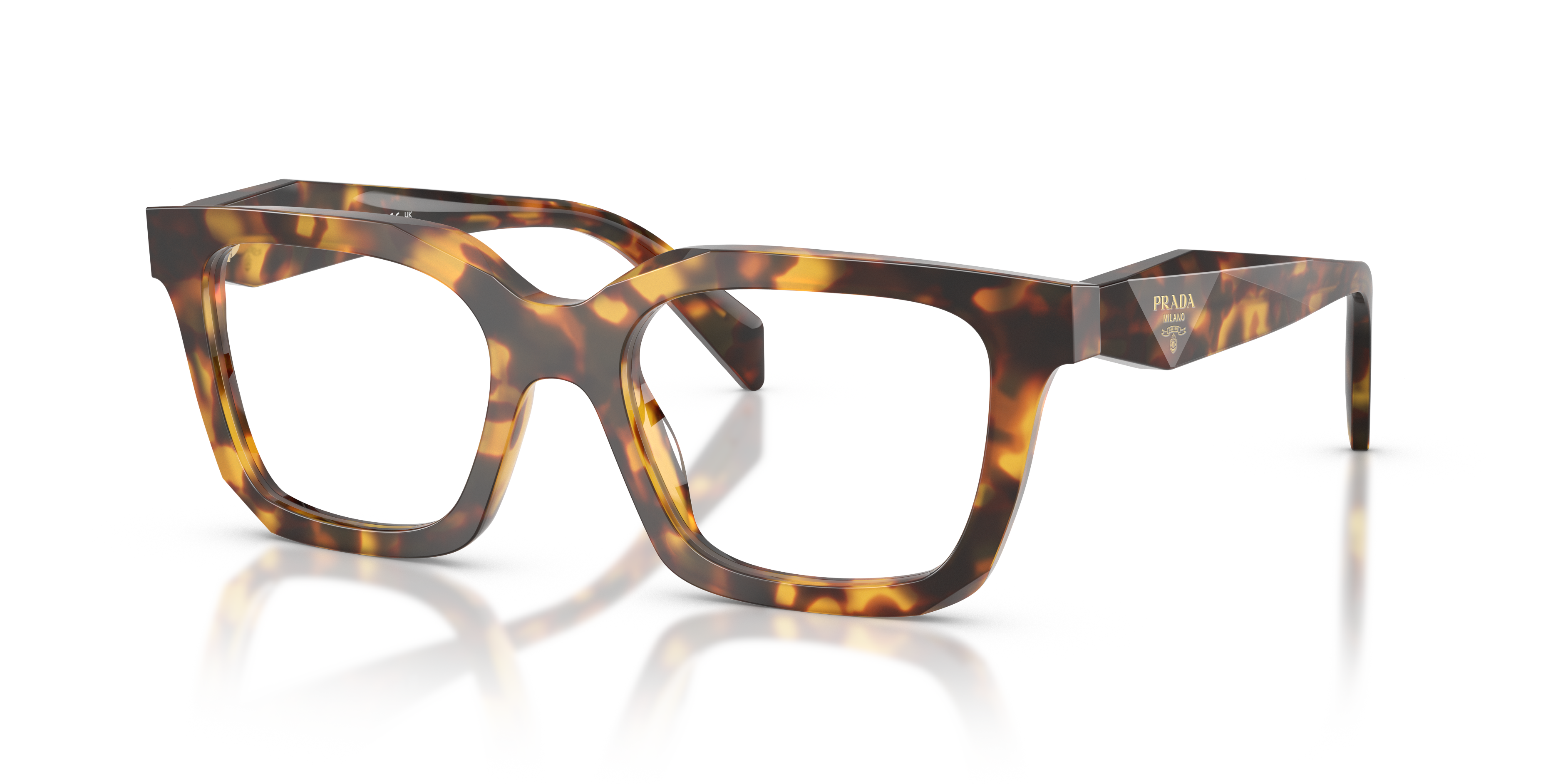 Prada 0PR C08V Occhiali da Vista Donna Honey Tortoise | Icona di Stile