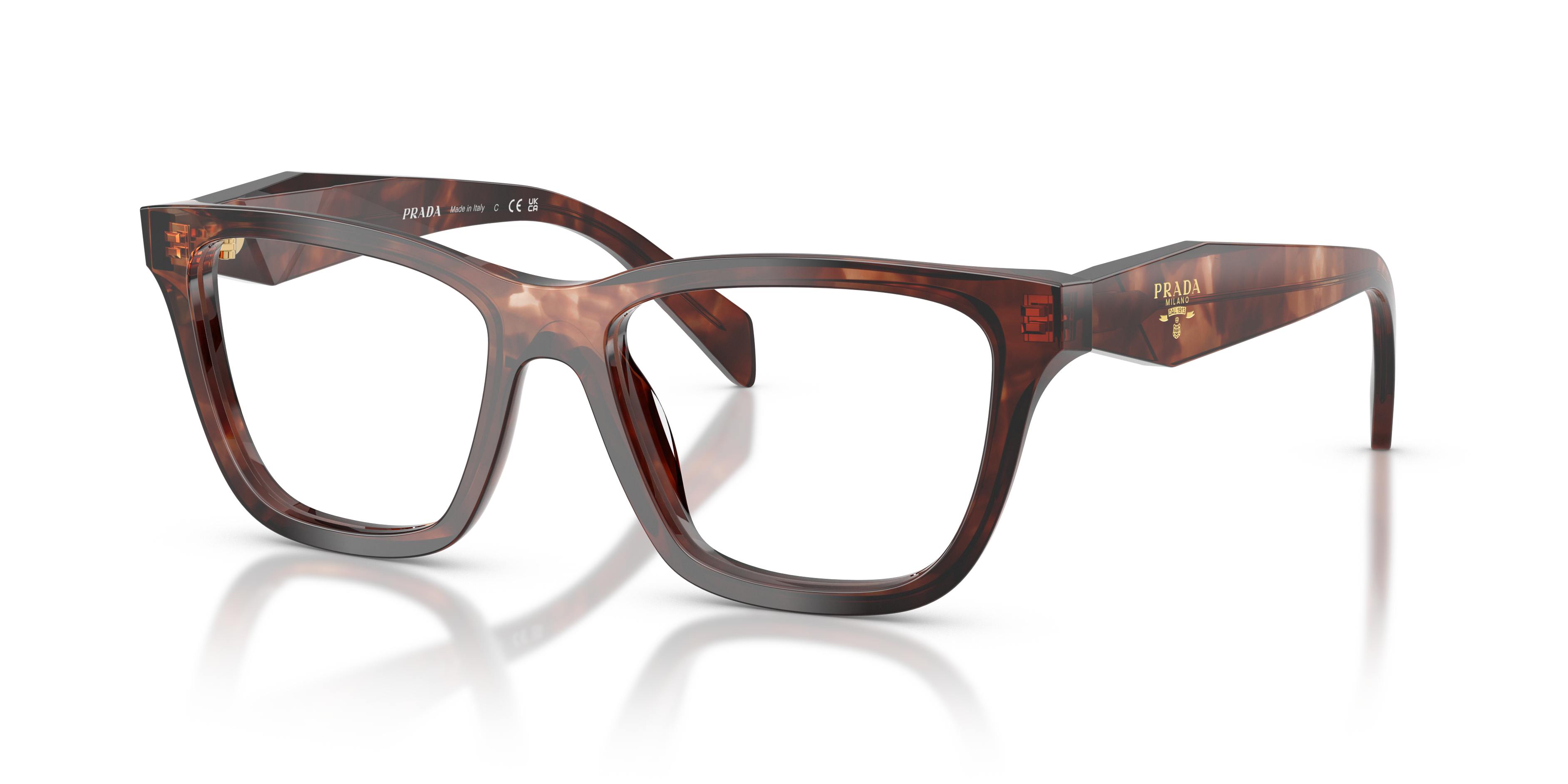 Occhiali da Vista Donna Prada 0PR C10V Caramel Tortoise | Eleganza