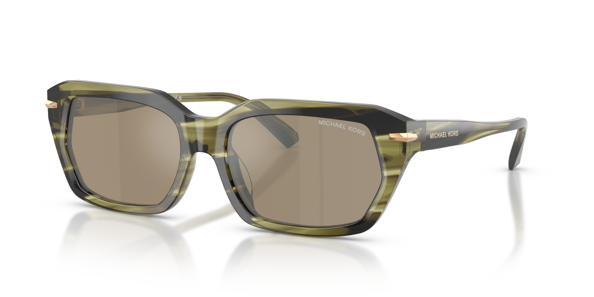Occhiali da Sole Michael Kors Lake Tahoe Uomo Olive Horn | MK 0MK2265U