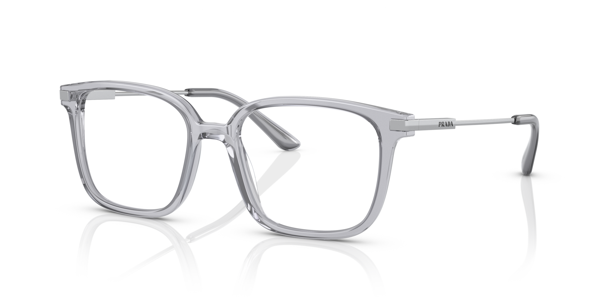 Occhiali da Vista Prada 0PR 04ZV Uomo Grey Crystal | Eleganza