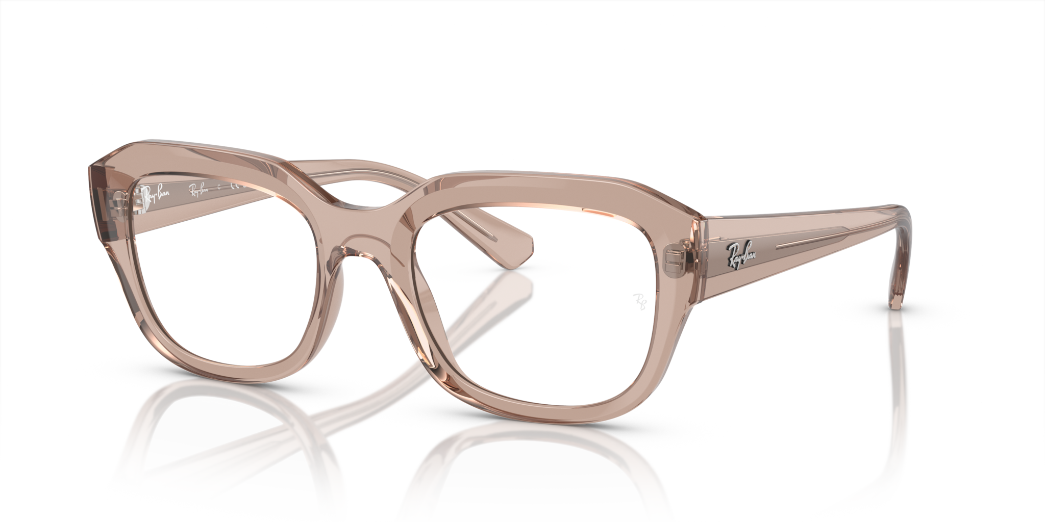 Ray-Ban 0RX7225 Transparent Light Brown LEONID | Occhiali da Vista