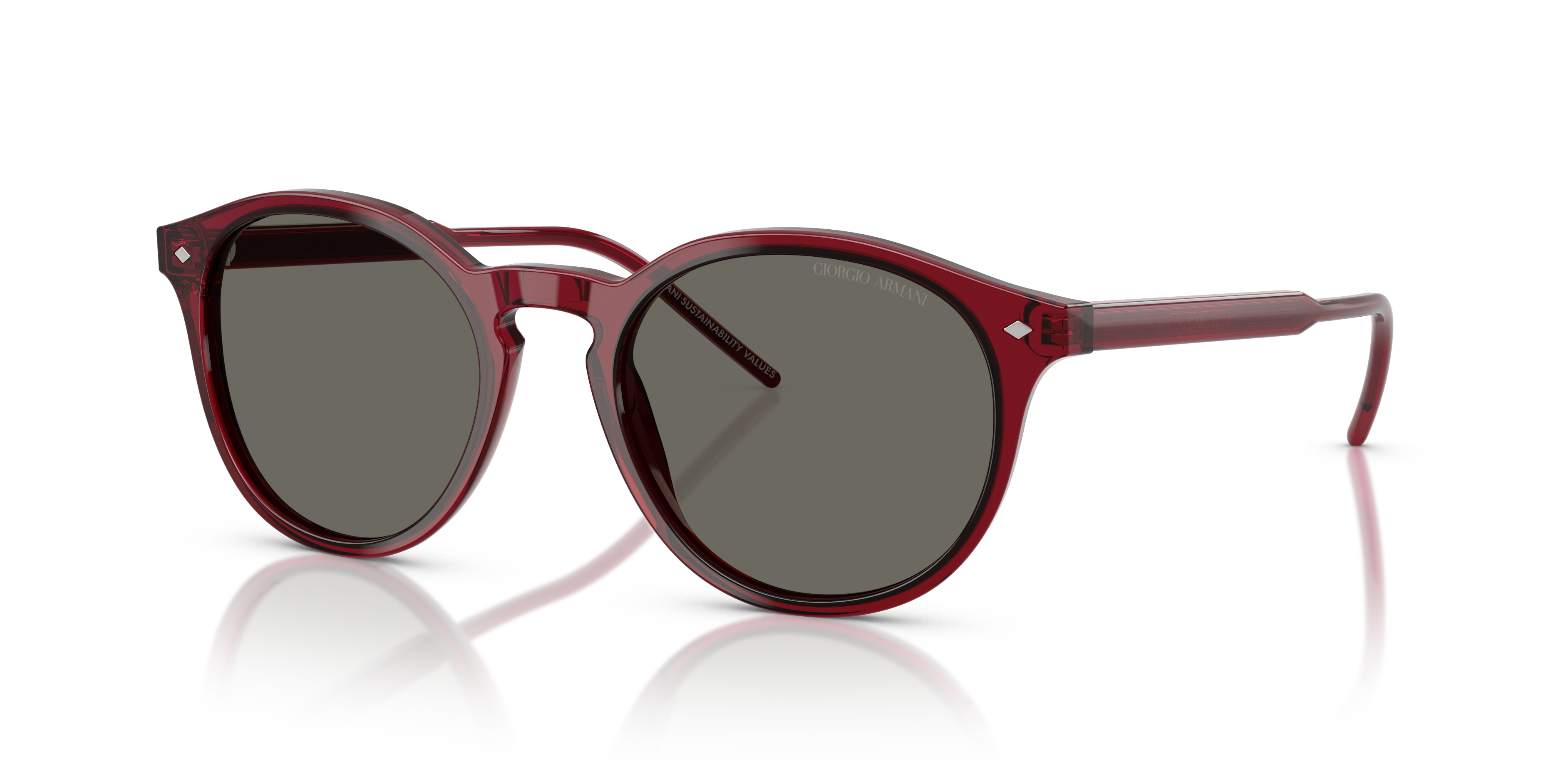 Occhiali da Sole Uomo Giorgio Armani AR8211 Bordeaux Trasparente