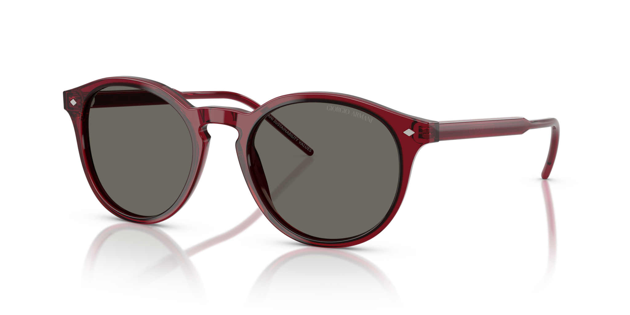 Occhiali da Sole Uomo Giorgio Armani AR8211 Bordeaux Trasparente