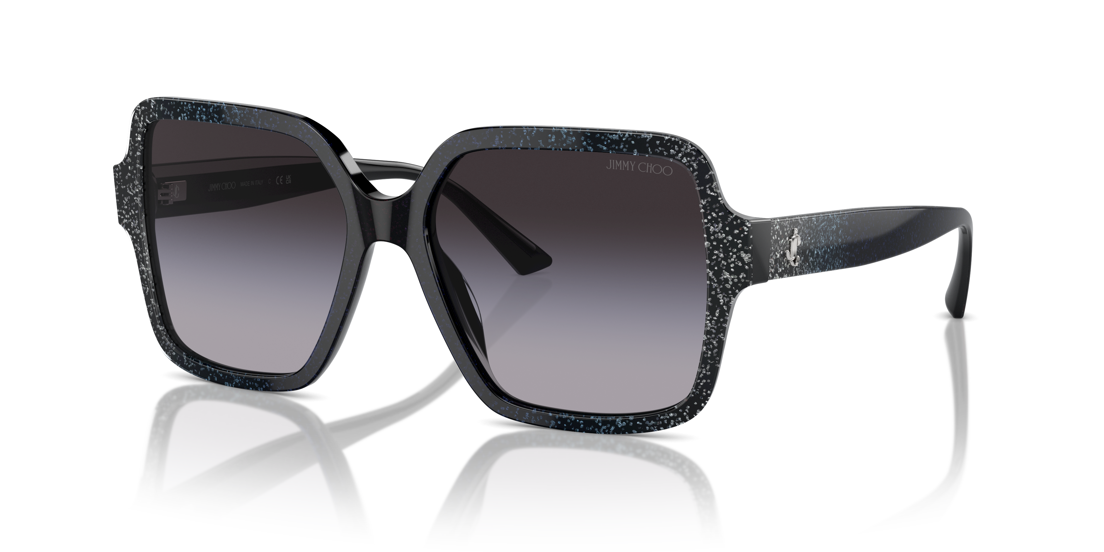 Occhiali da Sole Jimmy Choo JC5005 Black Glitter Donna Originali