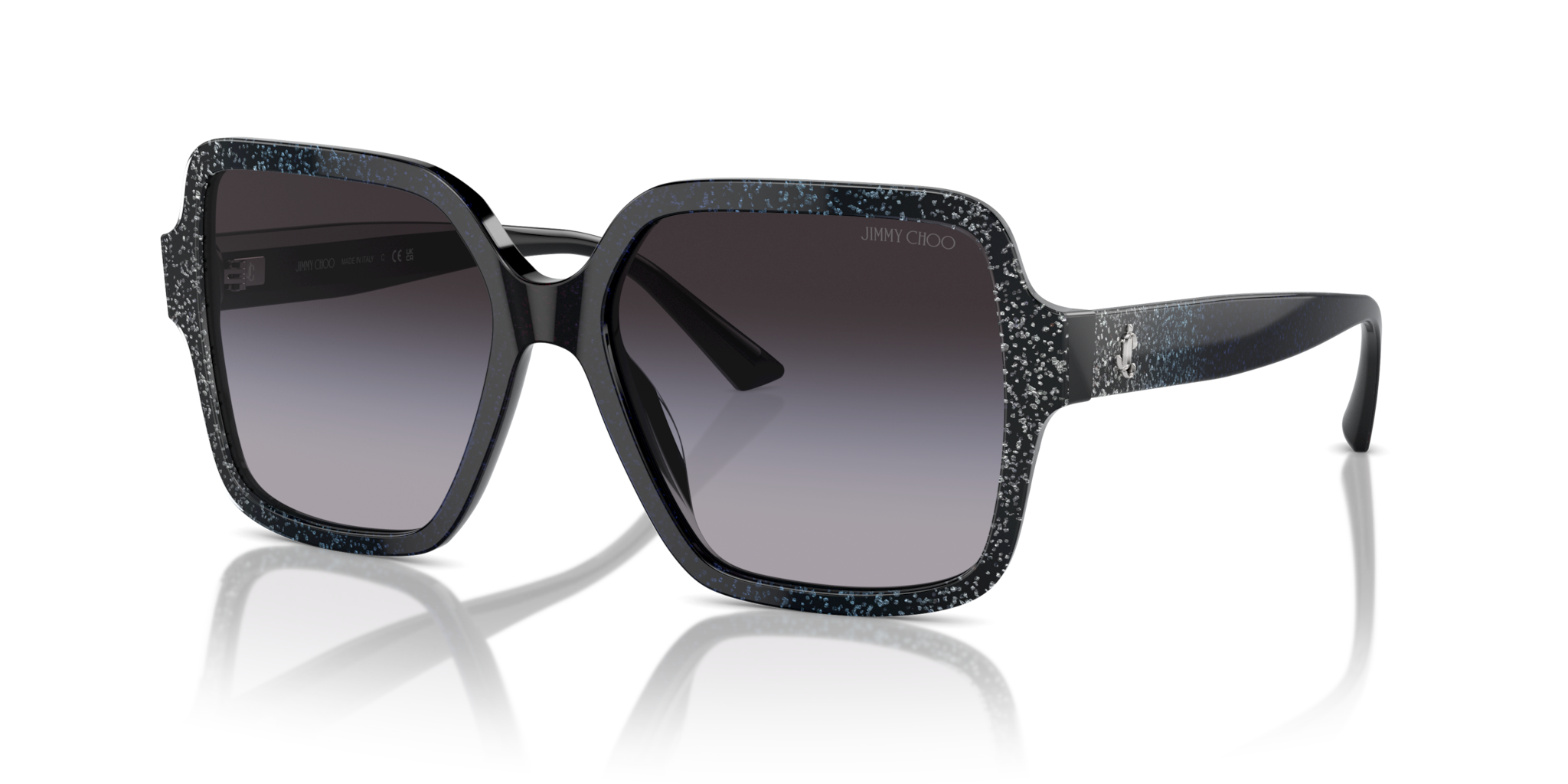 Occhiali da Sole Jimmy Choo JC5005 Black Glitter Donna Originali
