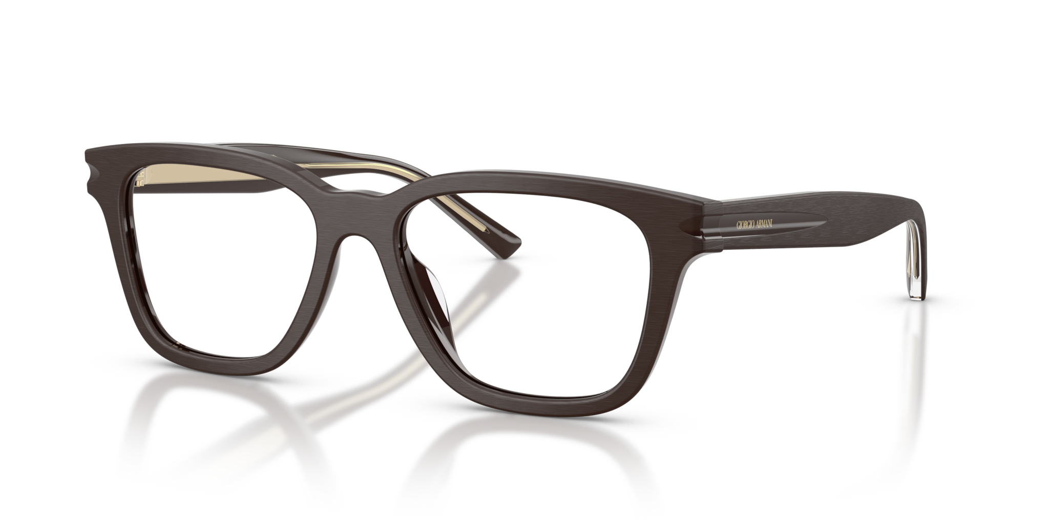 Giorgio Armani 0AR7288U - Occhiali da Vista Unisex Marrone Spazzolato