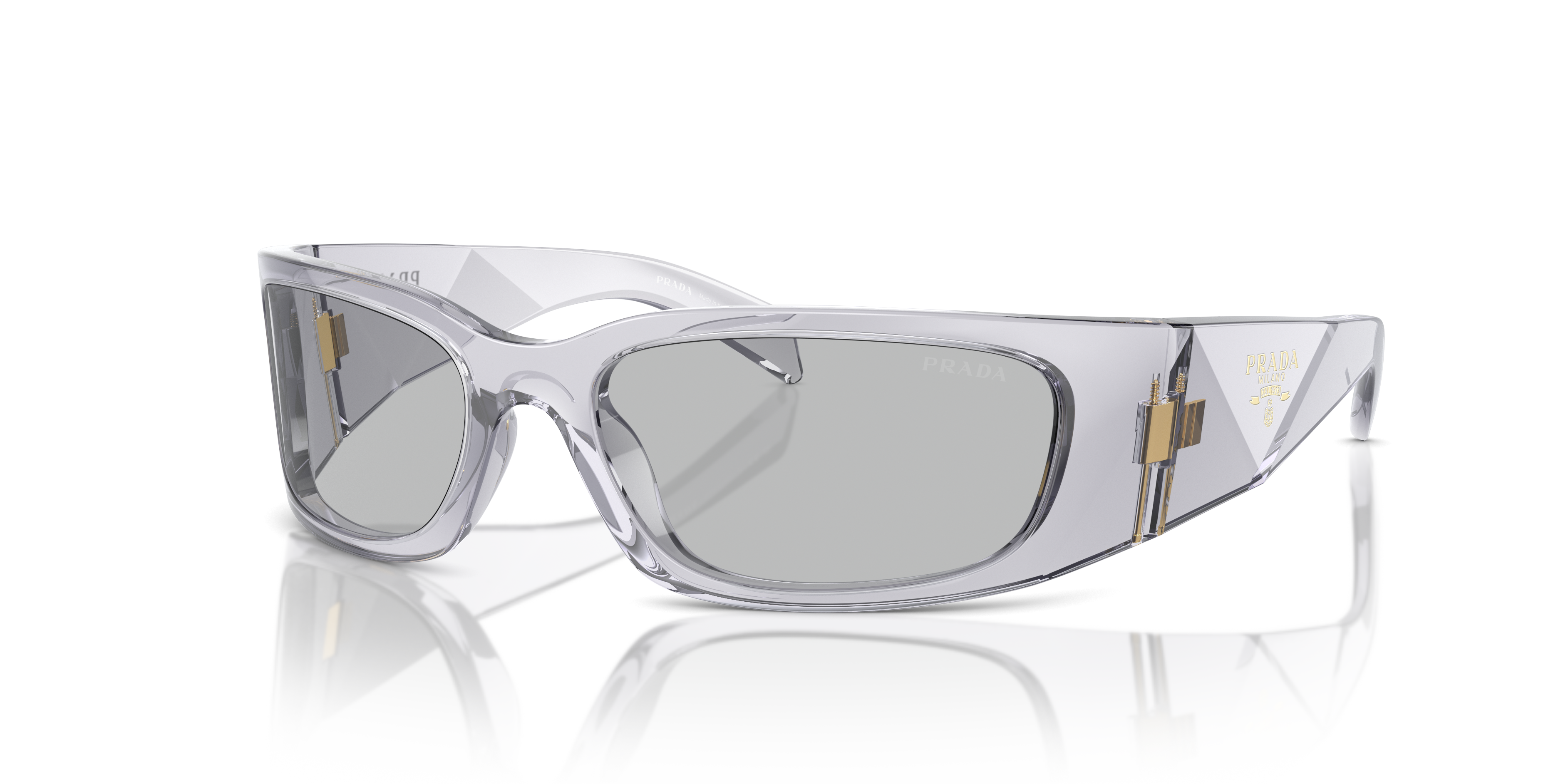 Occhiali da Sole Prada Donna PR A14S Grigio Trasparente | Originali