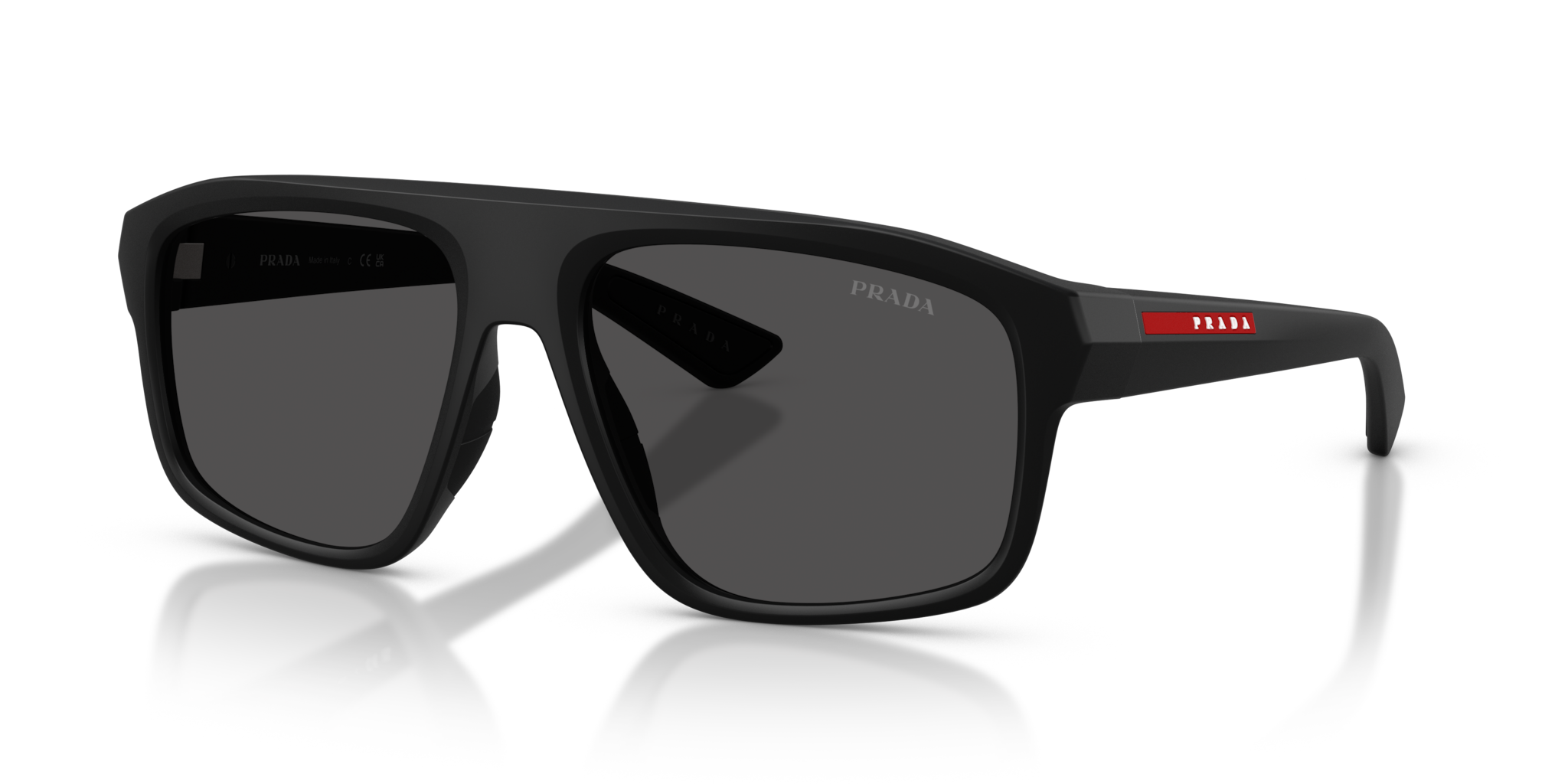 Occhiali da Sole Uomo Prada Linea Rossa PS B02S Nero Opaco