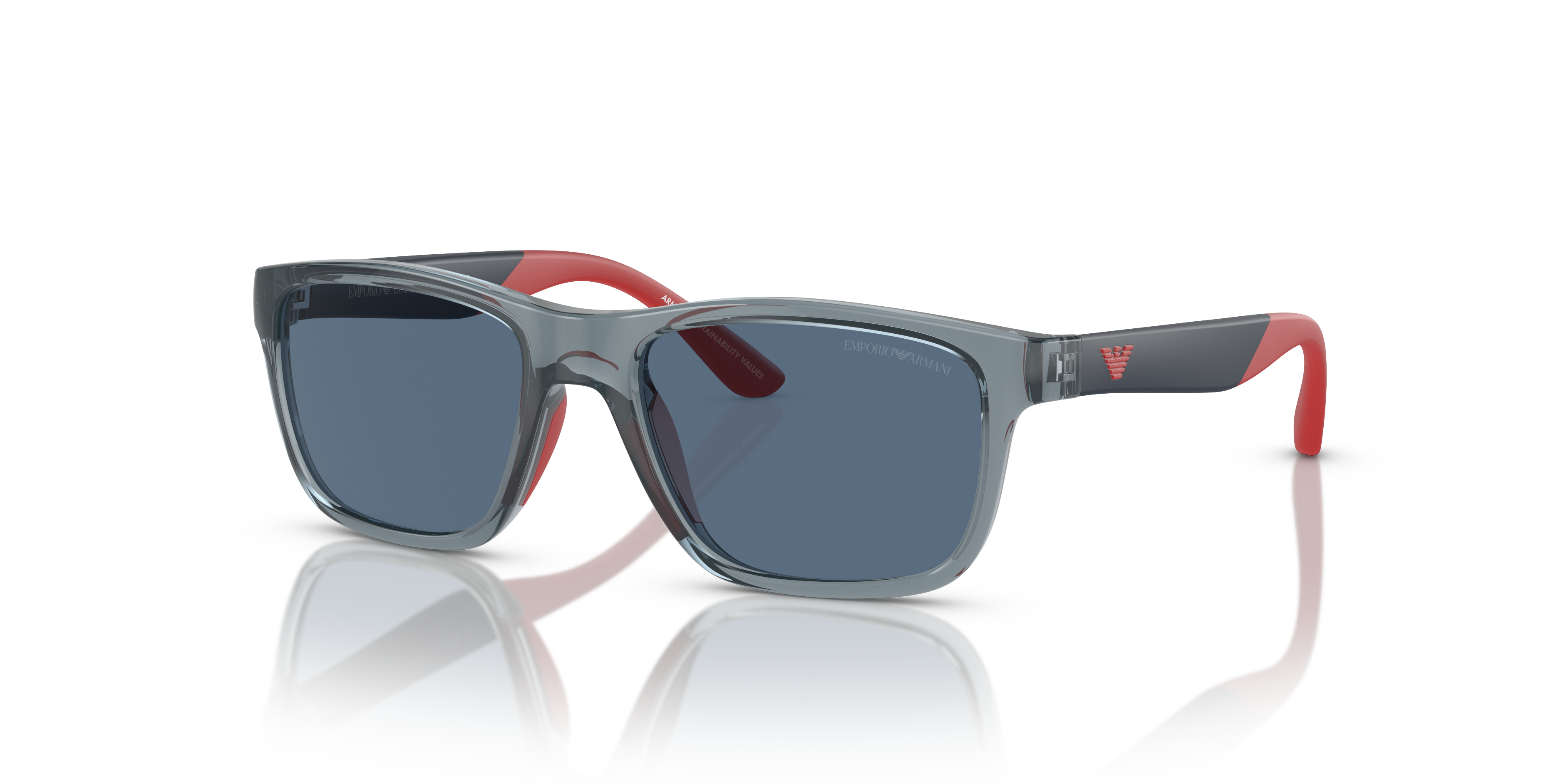Occhiali da Sole Uomo Emporio Armani EK4002 Blu Trasparente Originali