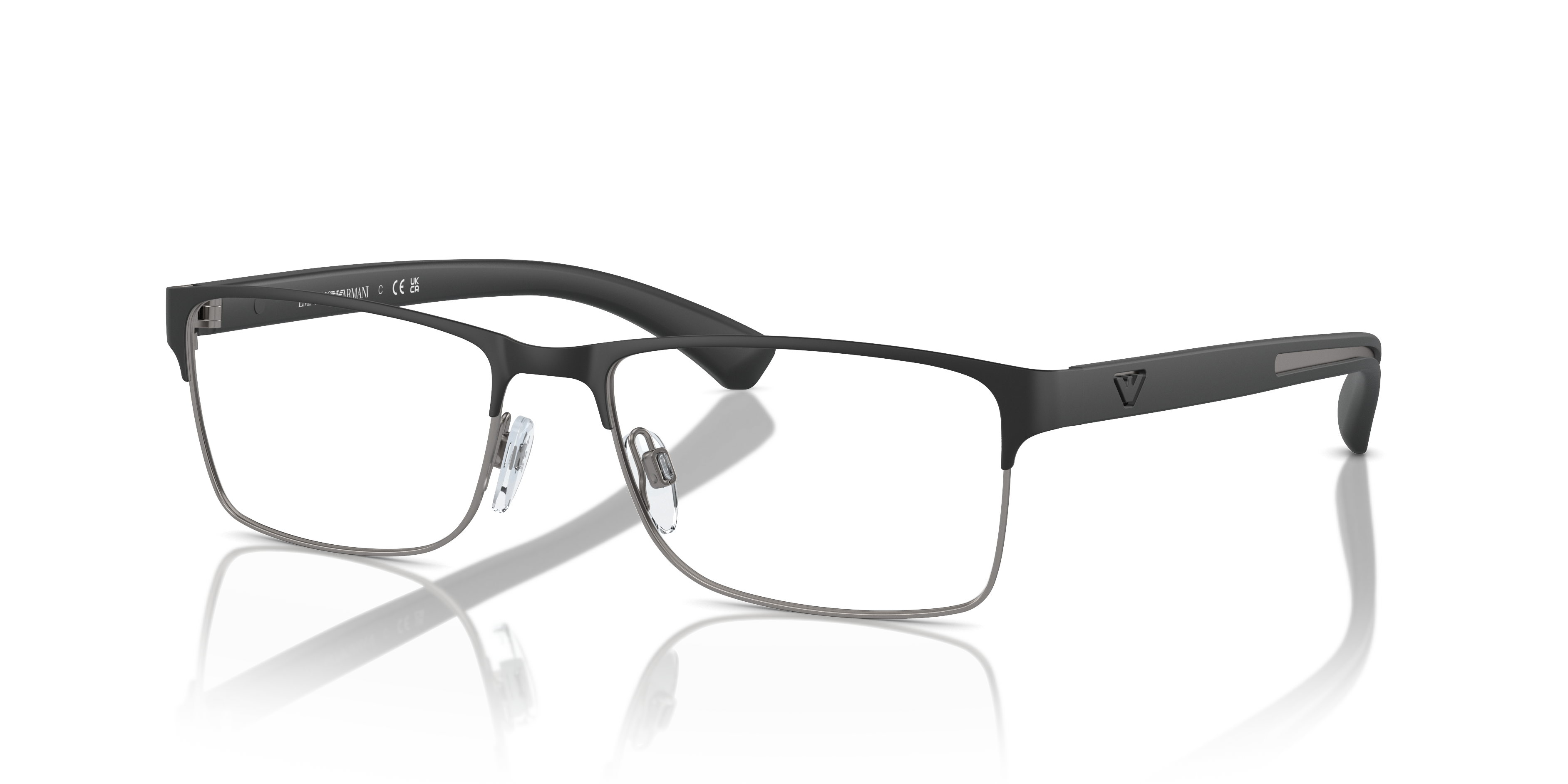 Emporio Armani 0EA1052 Occhiali da Vista Uomo - Nero Gomma & Gunmetal