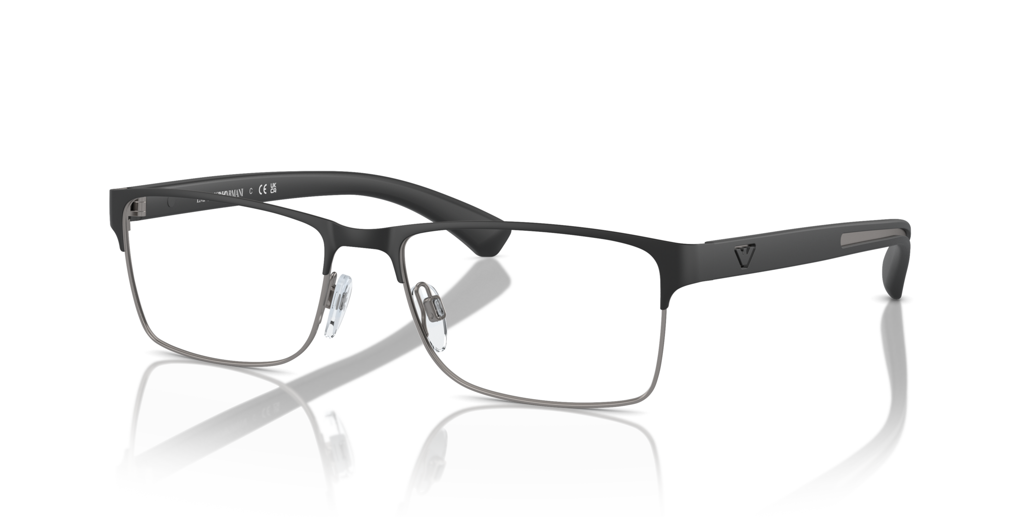Emporio Armani 0EA1052 Occhiali da Vista Uomo - Nero Gomma & Gunmetal