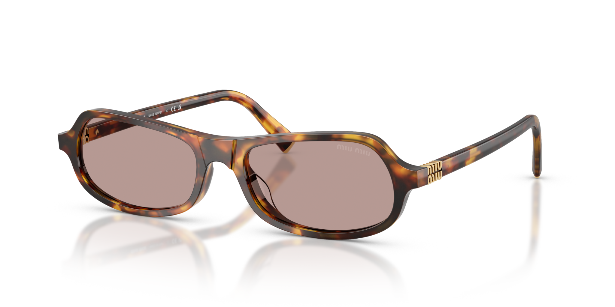 Occhiali da Sole Donna Miu Miu 0MU B10SU Honey Havana - Stile Unico