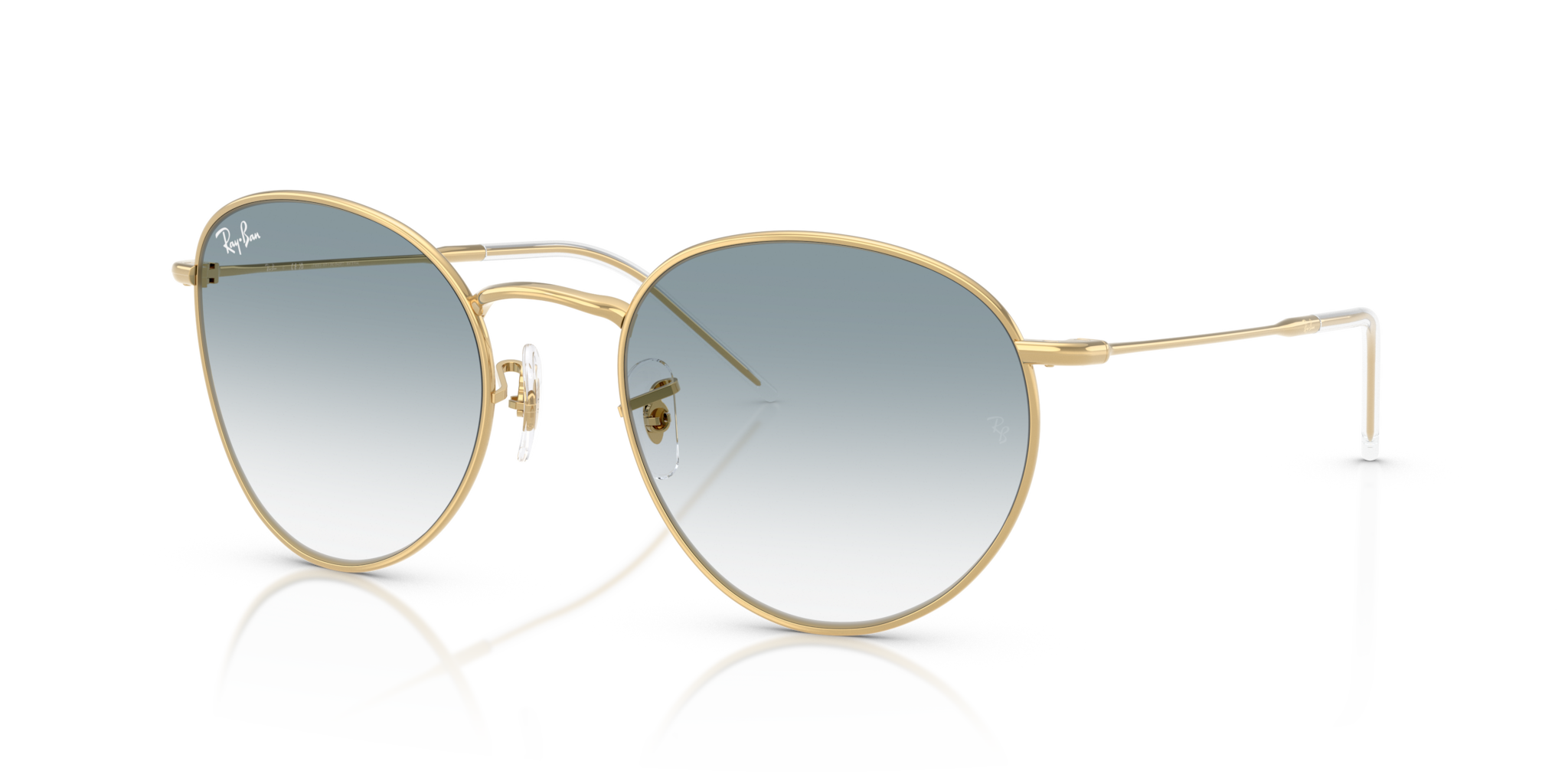 Occhiali da Sole Ray-Ban Round Reverse Arista Gold | Iconici e Origina