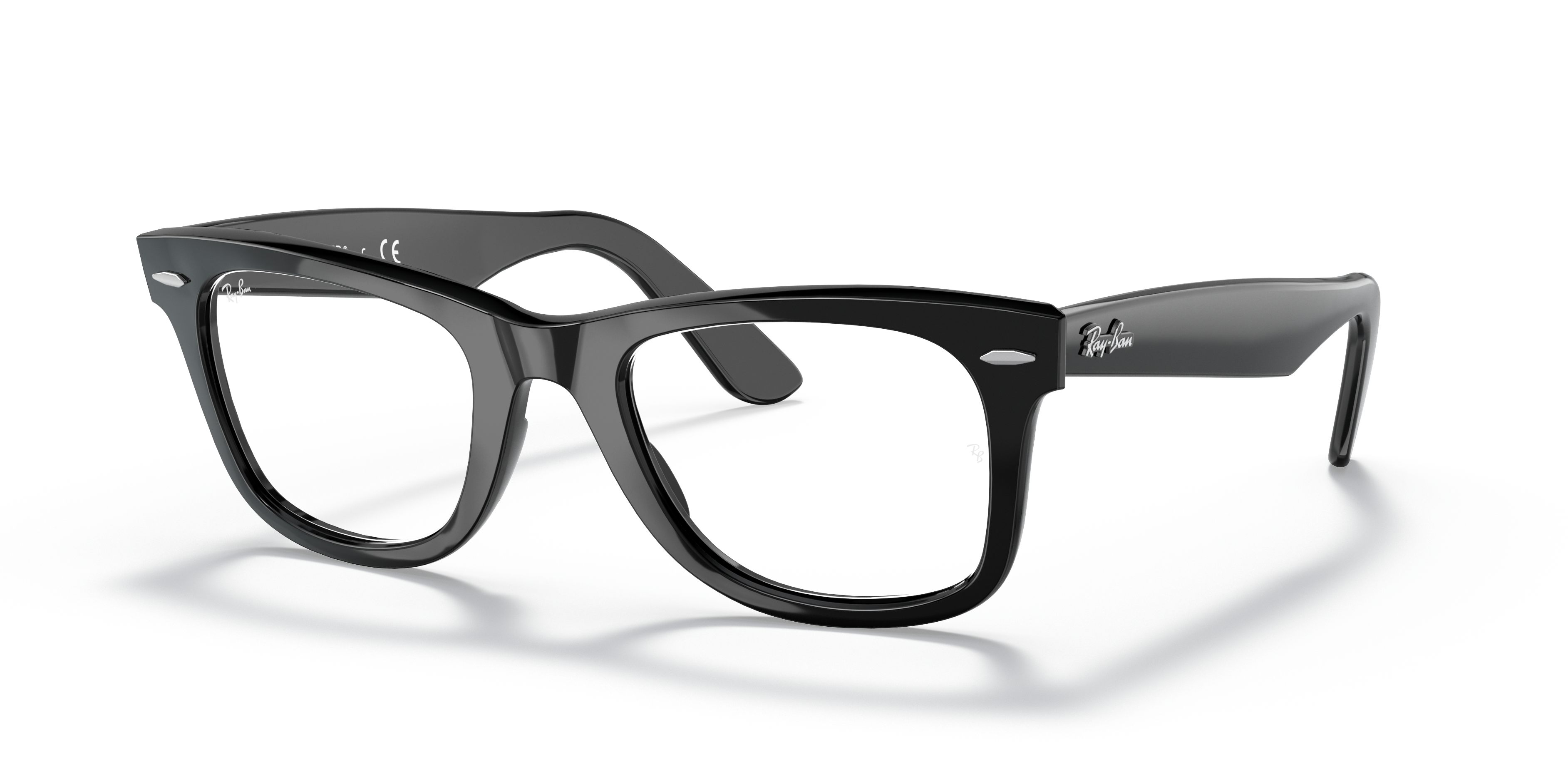 MEN'S EYEGLASSES RAY-BAN RX 5121F WAYFARER 2000 GLOSSY BLACK CALIBER 50 