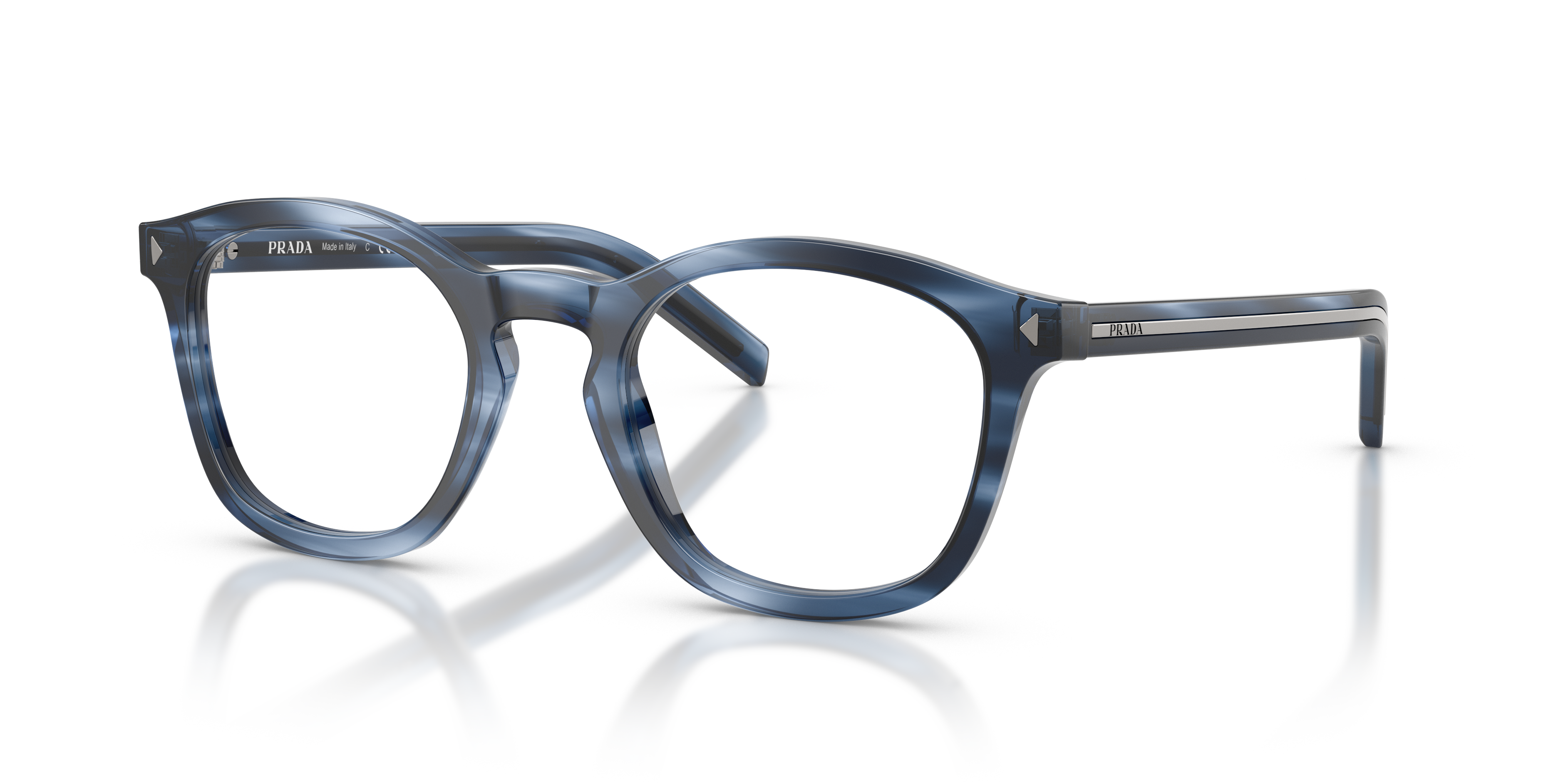 Occhiali da Vista Prada Uomo 0PR C04V Blu Striato | Eleganza