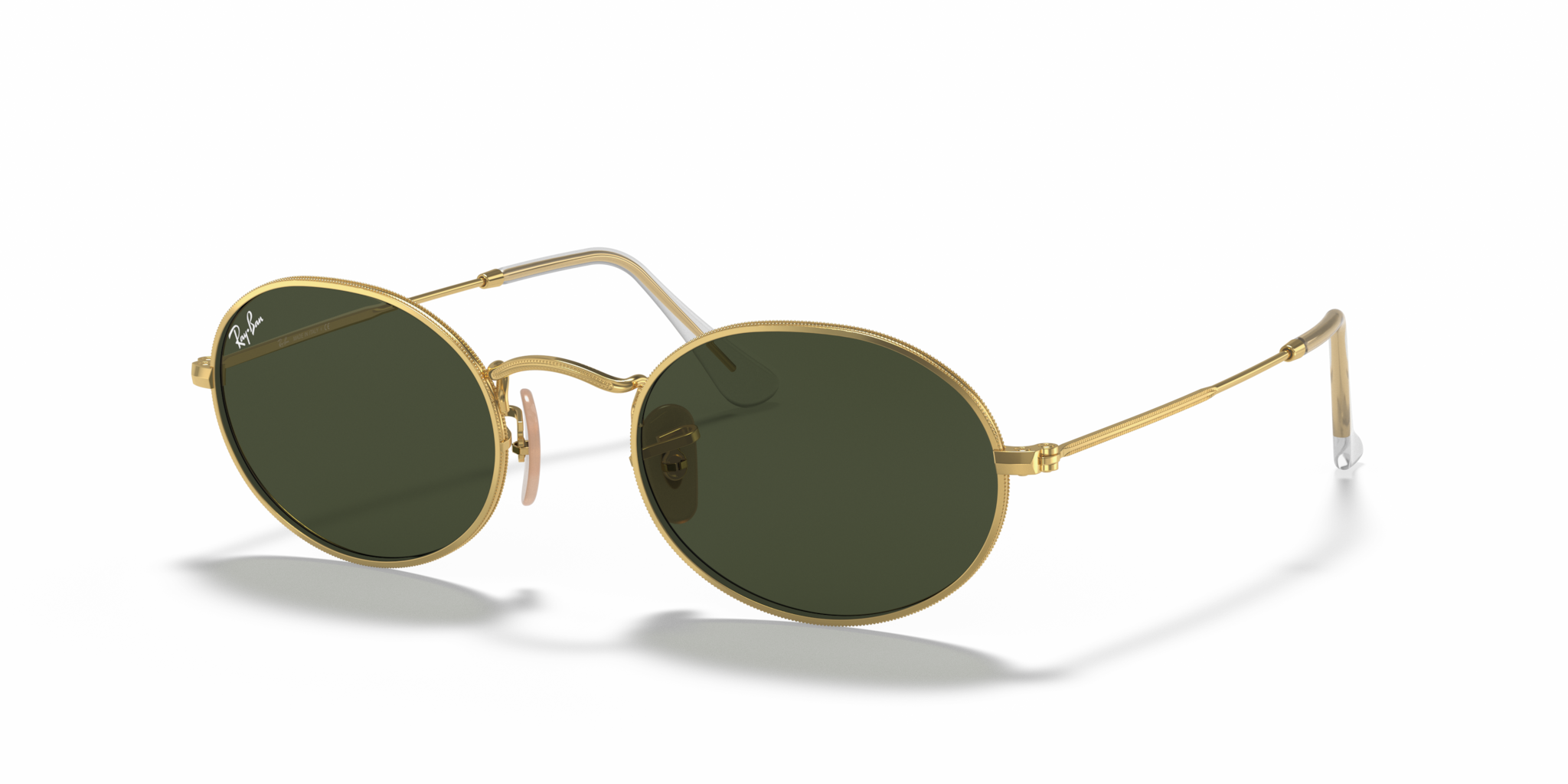 UNISEX SUNGLASSES RAY-BAN RB 3547N OVAL 001 GOLD CALIBER 48 