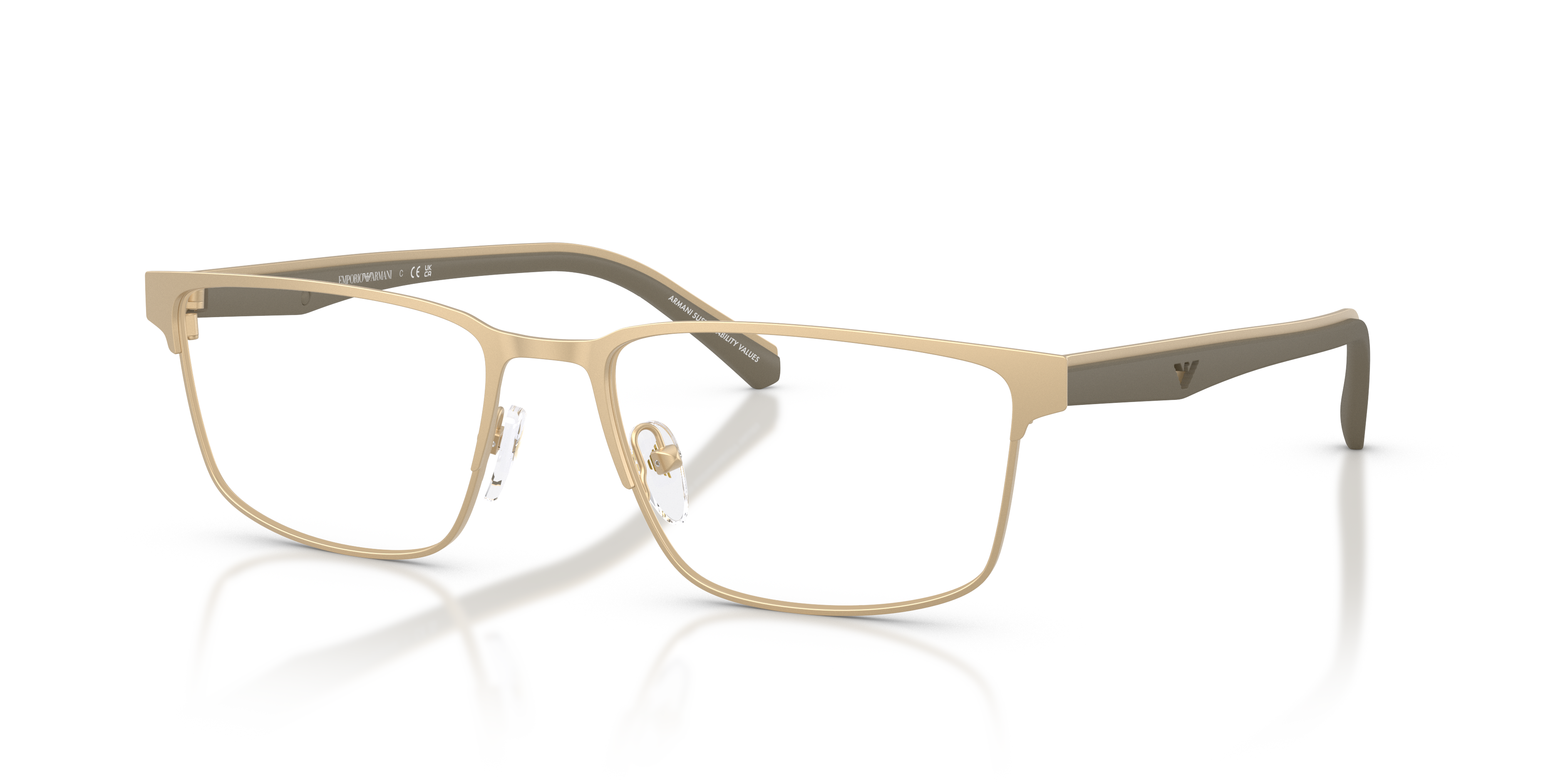 Occhiali da Vista Uomo Emporio Armani 0EA1175 Oro Pallido Opaco