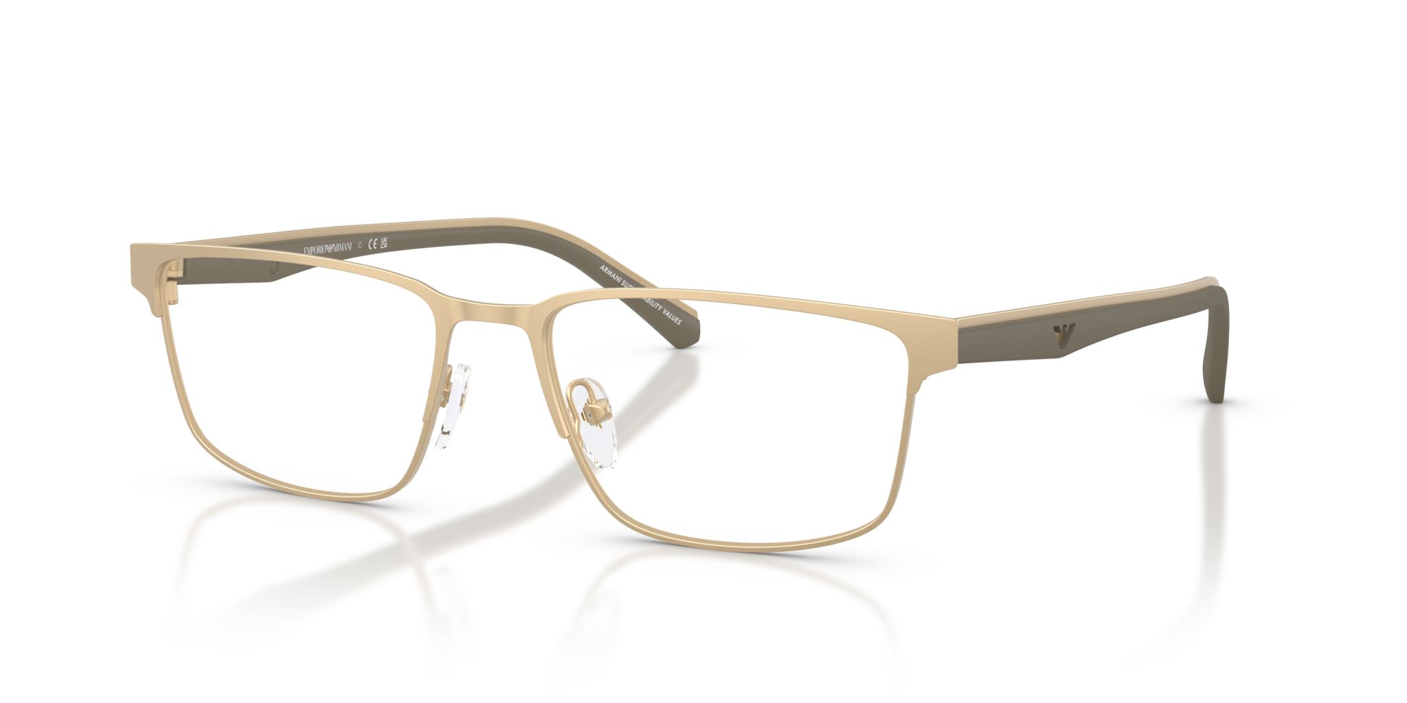 Occhiali da Vista Uomo Emporio Armani 0EA1175 Oro Pallido Opaco