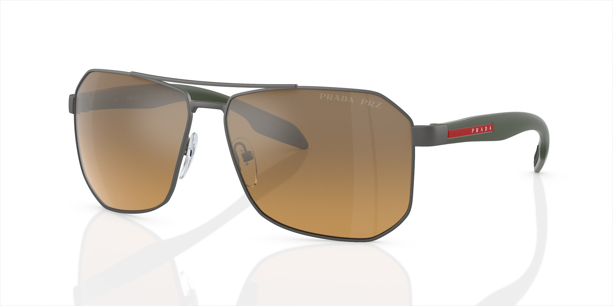 Occhiali da Sole Prada Linea Rossa 0PS 51VS Uomo Gunmetal Rubber