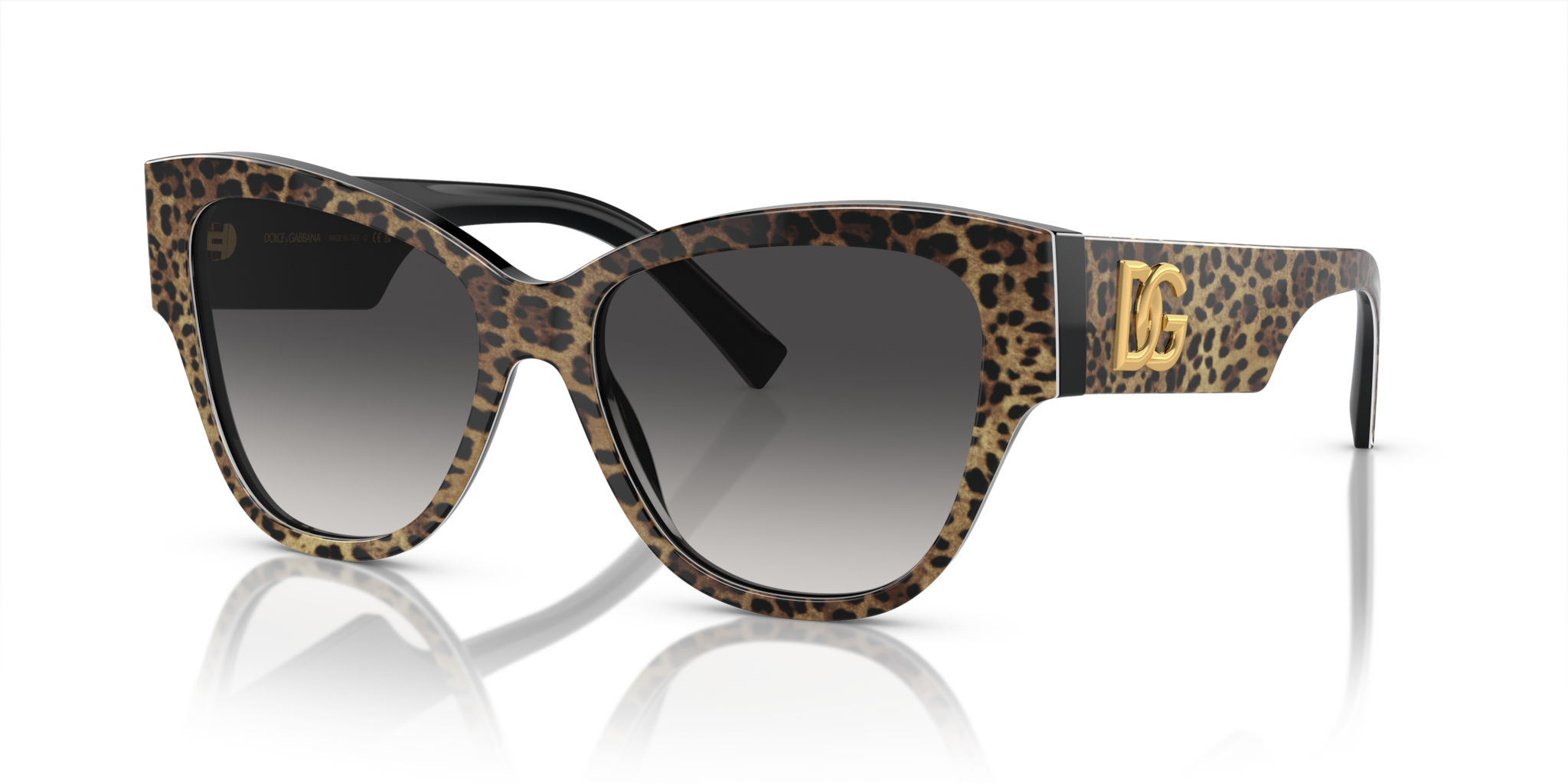 Occhiali da Sole Dolce&Gabbana DG4449 Leo Brown On Black Donna