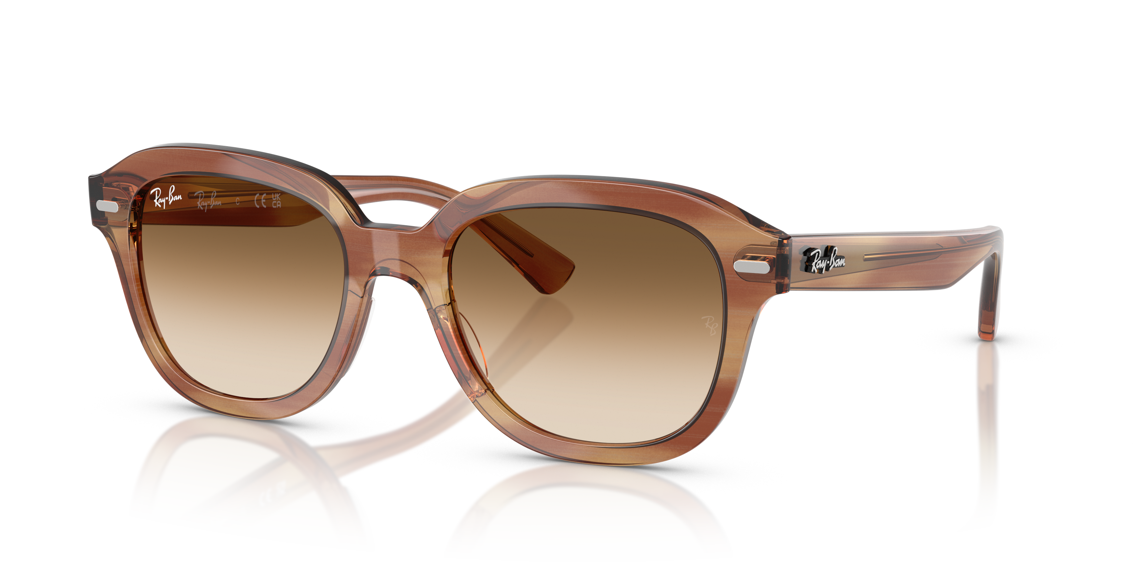 Occhiali da Sole Ray-Ban Erik Striped Brown - Originali 0RB4398