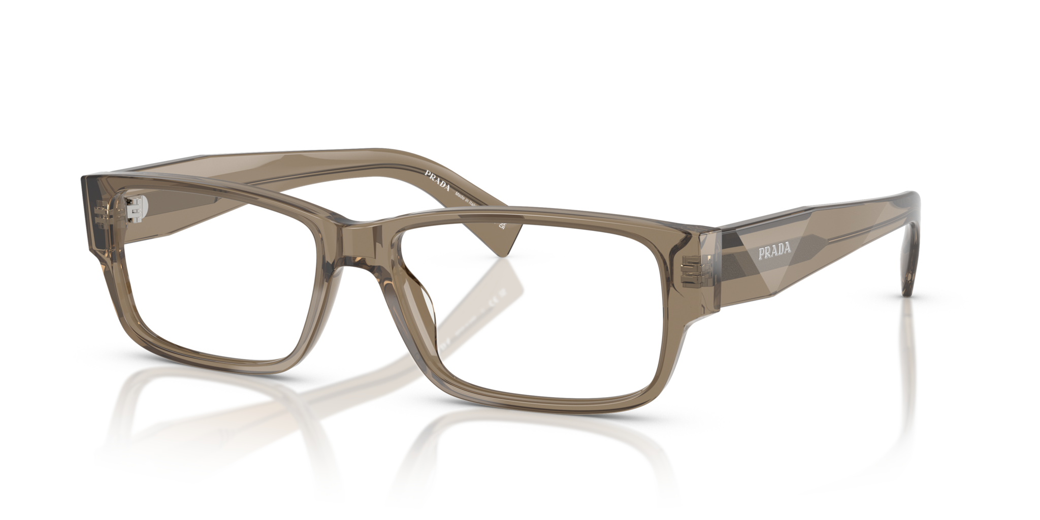 Prada Occhiali da Vista Uomo 0PR B09V | Transparent Terra