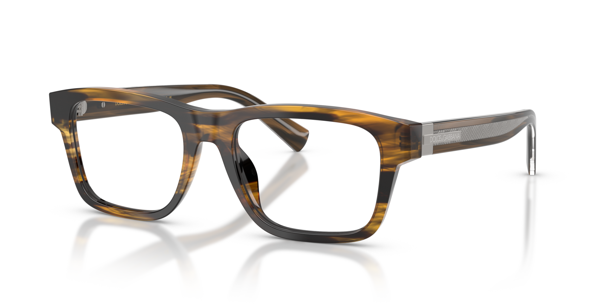Occhiali da Vista Dolce&Gabbana 0DG3446 Uomo Marrone Striato