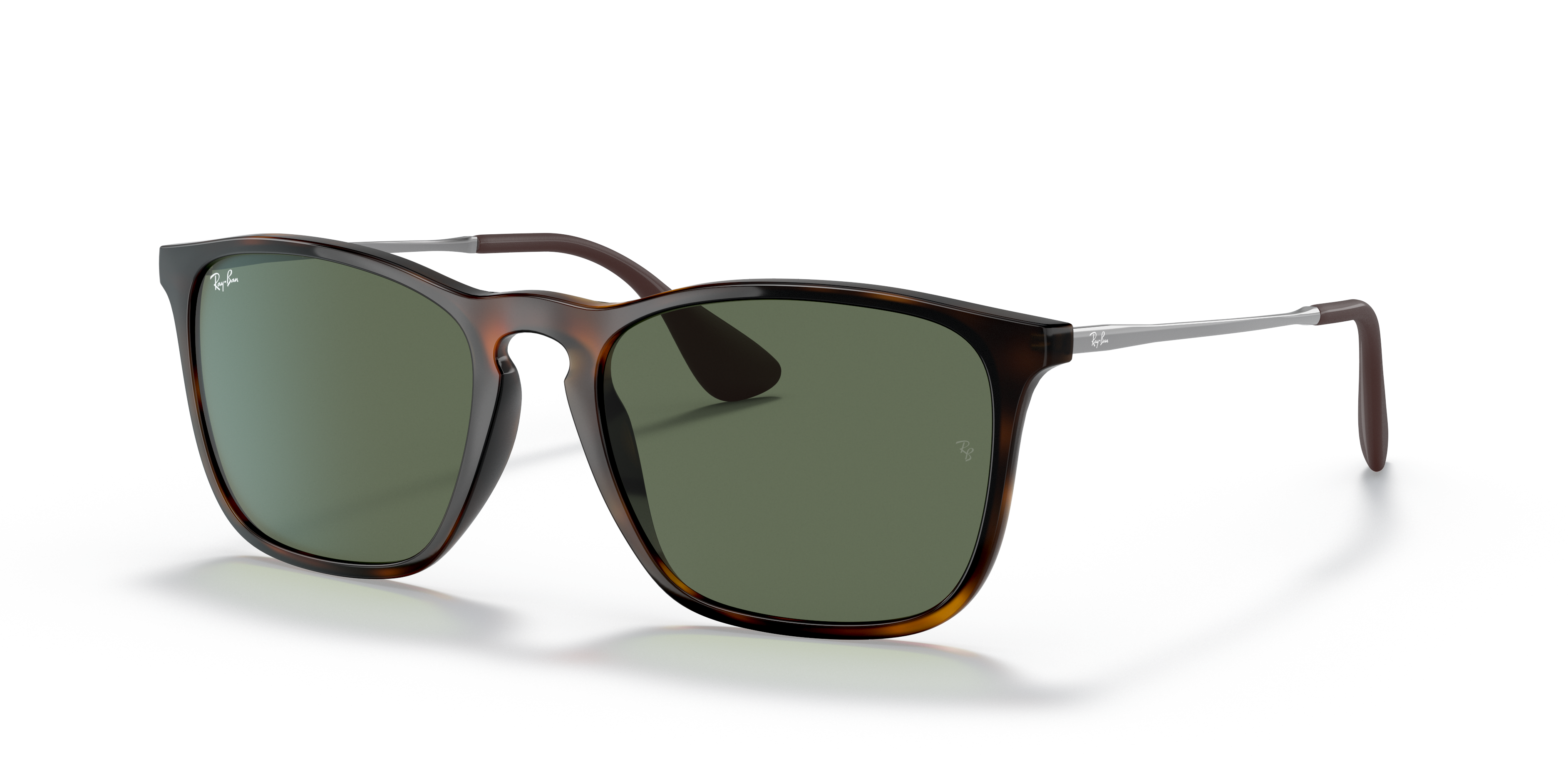 MEN'S SUNGLASSES RAY-BAN RB 4187F CHRIS (F) 622/8G BLACK RUBBER 