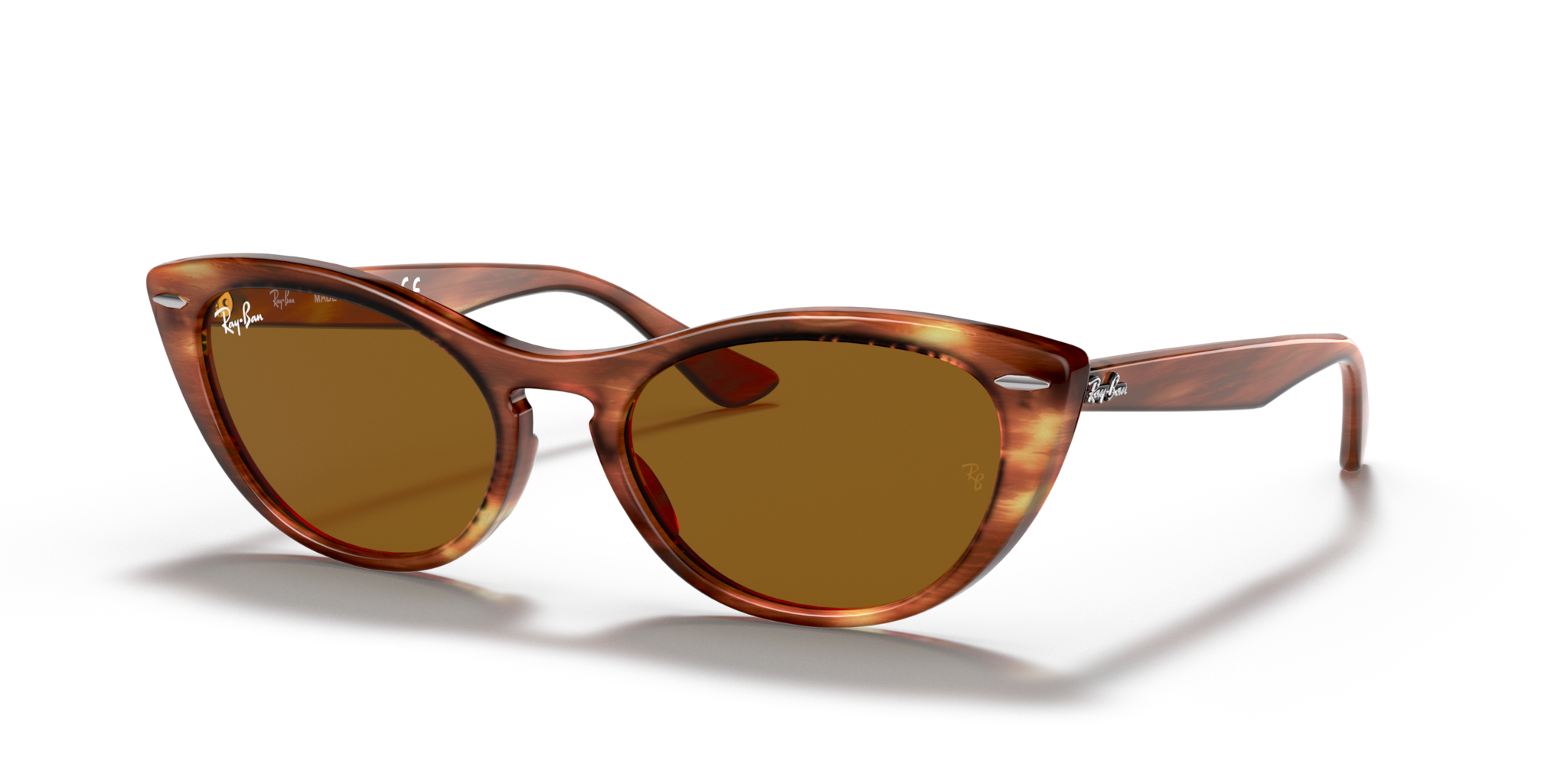 Occhiali da Sole Ray-Ban Nina Donna 0RB4314N Striped Havana