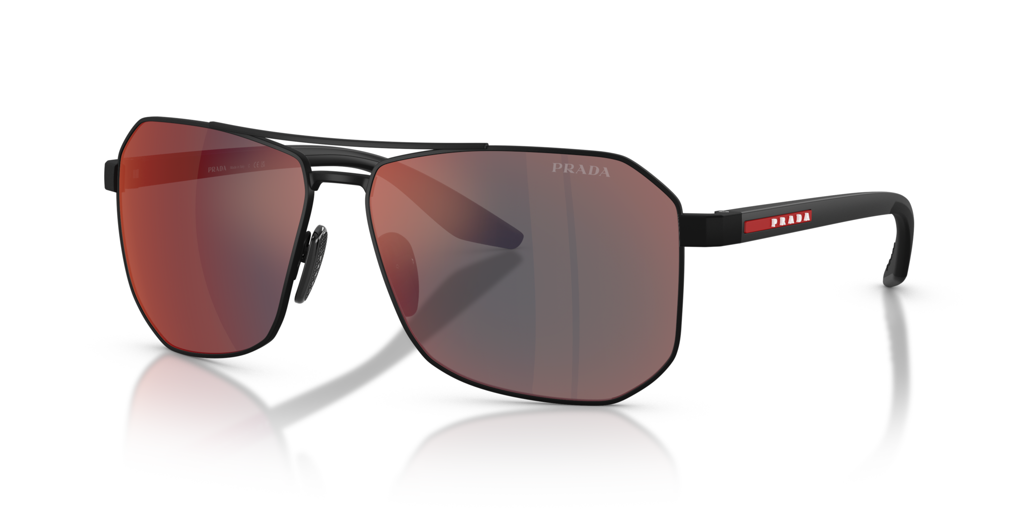 Occhiali da Sole Prada Linea Rossa 0PS A53S Rubber Black Uomo