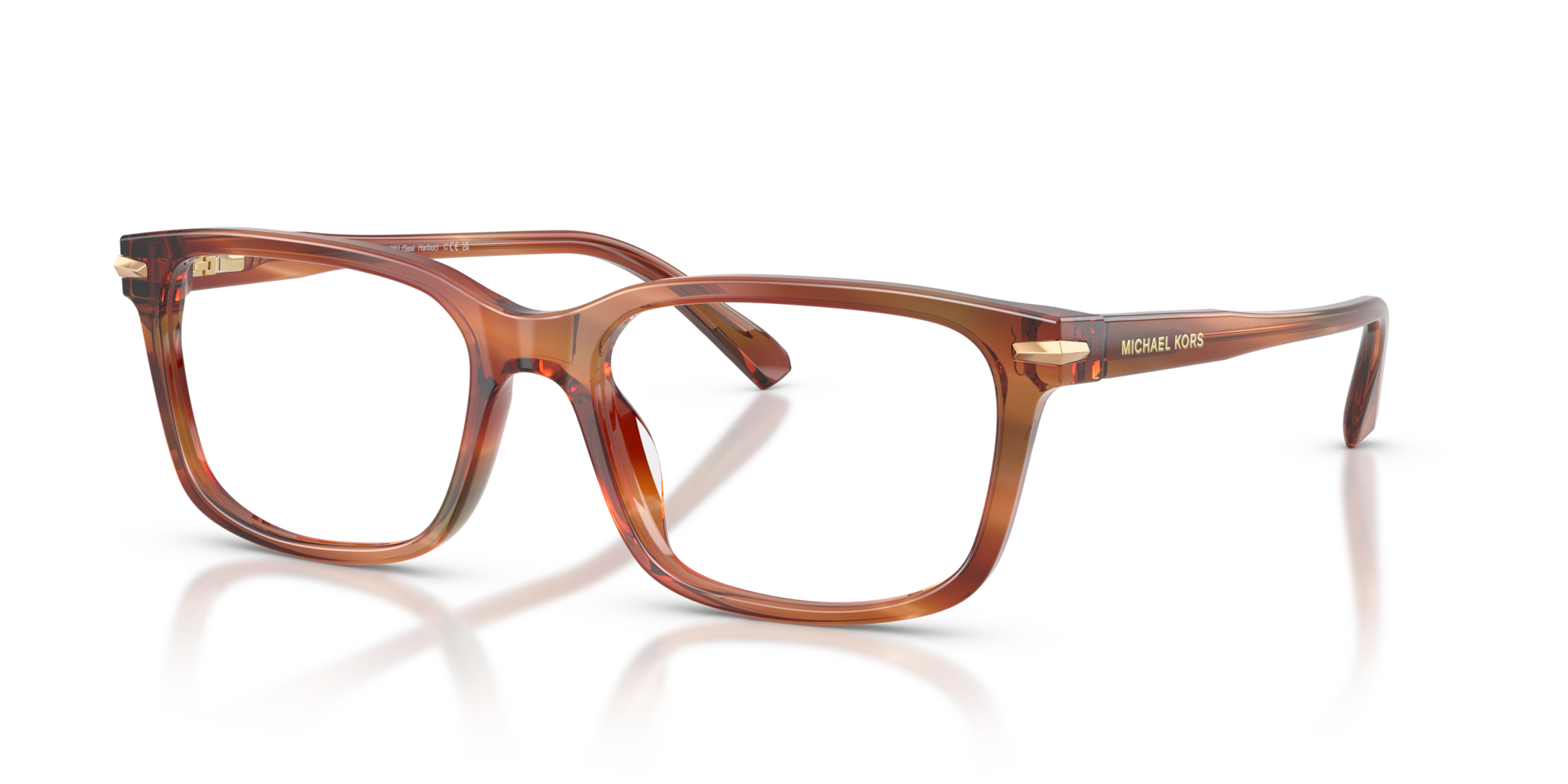 Occhiali da vista Michael Kors Uomo Seal Harbor 0MK4188U Marrone Corno
