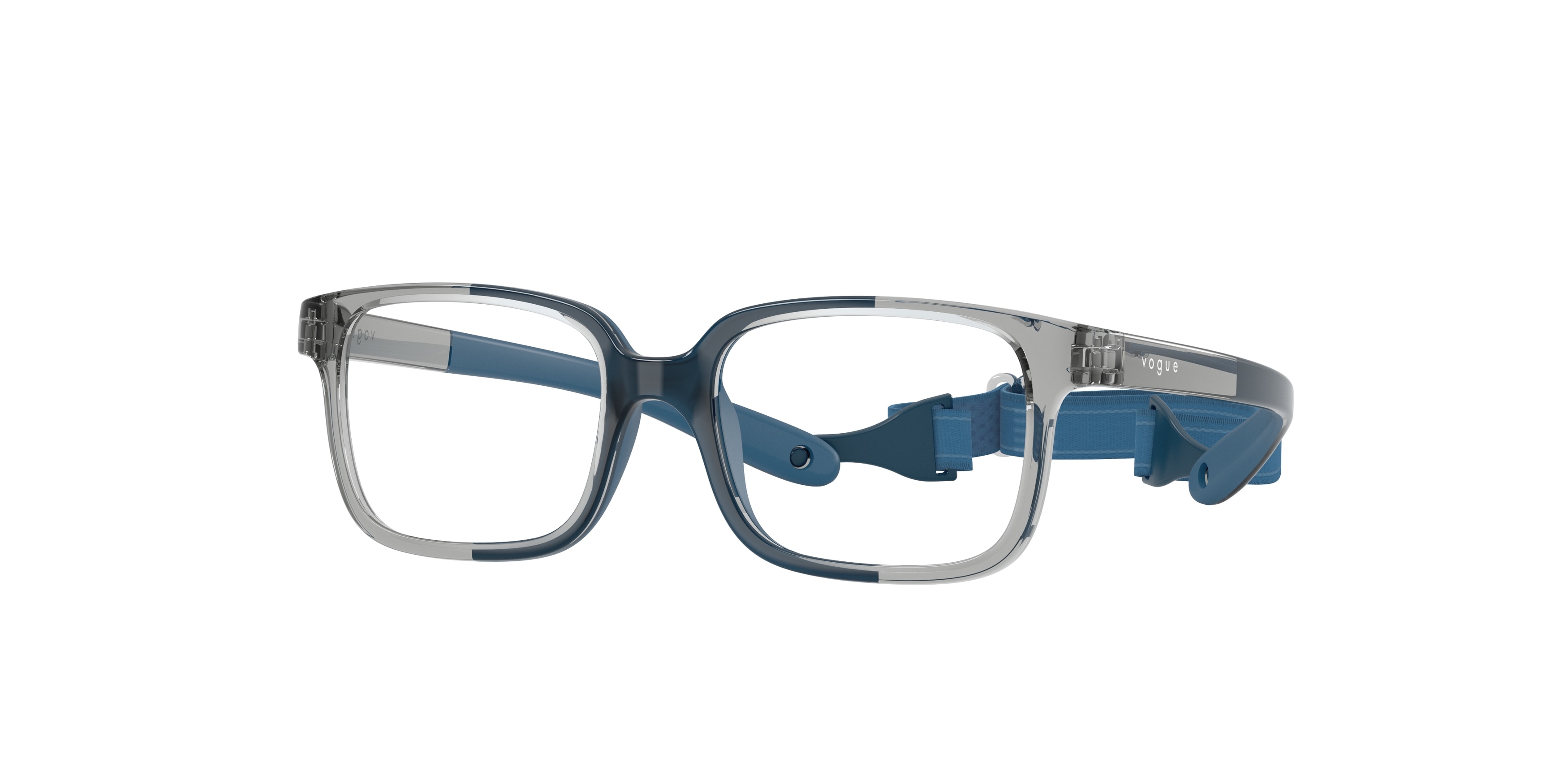 2283 - Transparent Grey/Blue Rubber