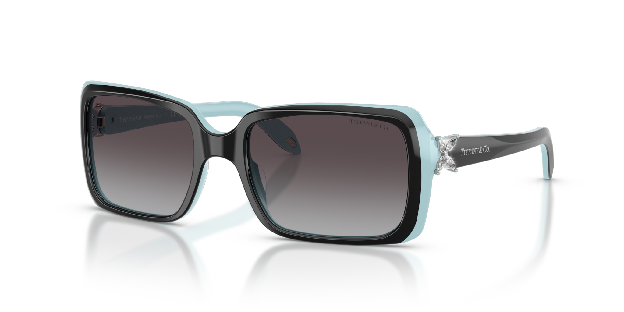 Occhiali da Sole Donna Tiffany TF4047B Neri/Tiffany Blue | Originali