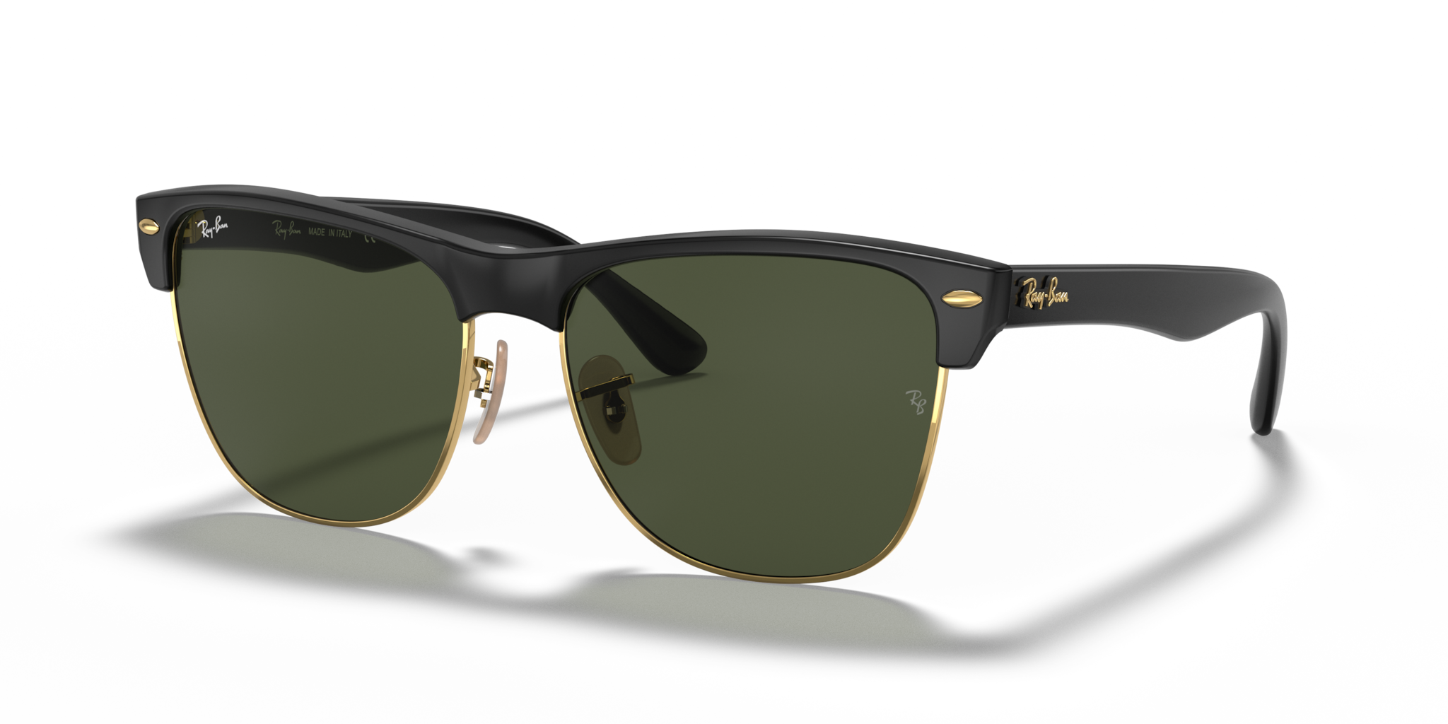 Occhiali da sole Ray-Ban Clubmaster Oversized Uomo Black On Gold