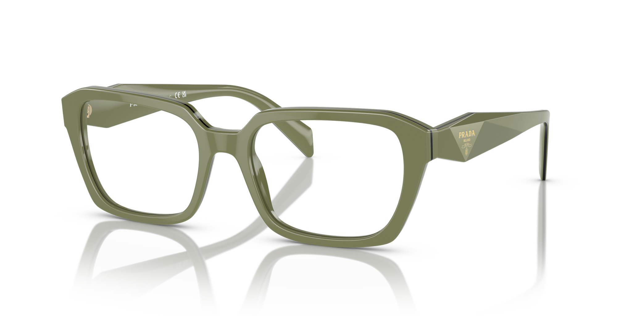 Prada 0PR 14ZV Clear Green | Occhiali da Vista Donna di Stile