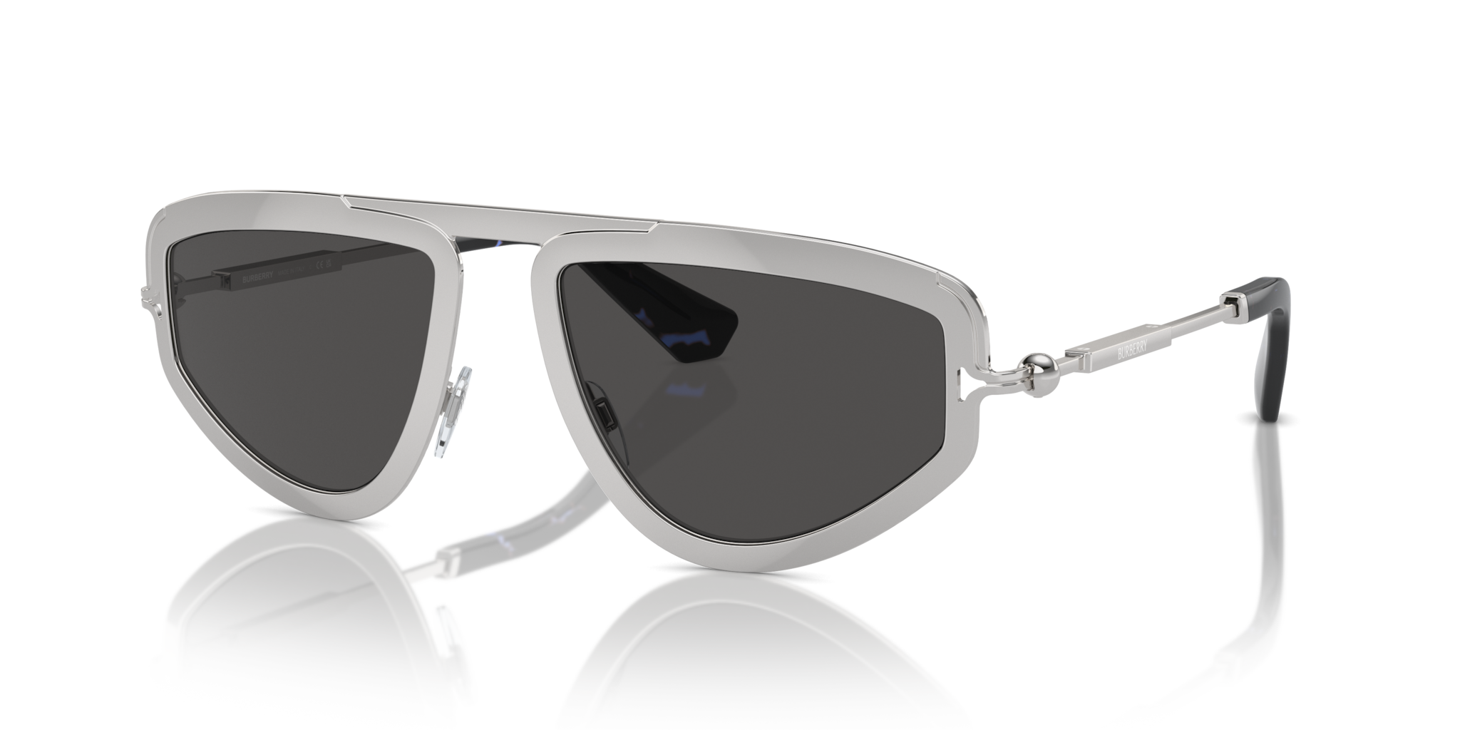 Occhiali da Sole Uomo Burberry 0BE3150 Argento - Design Pilot