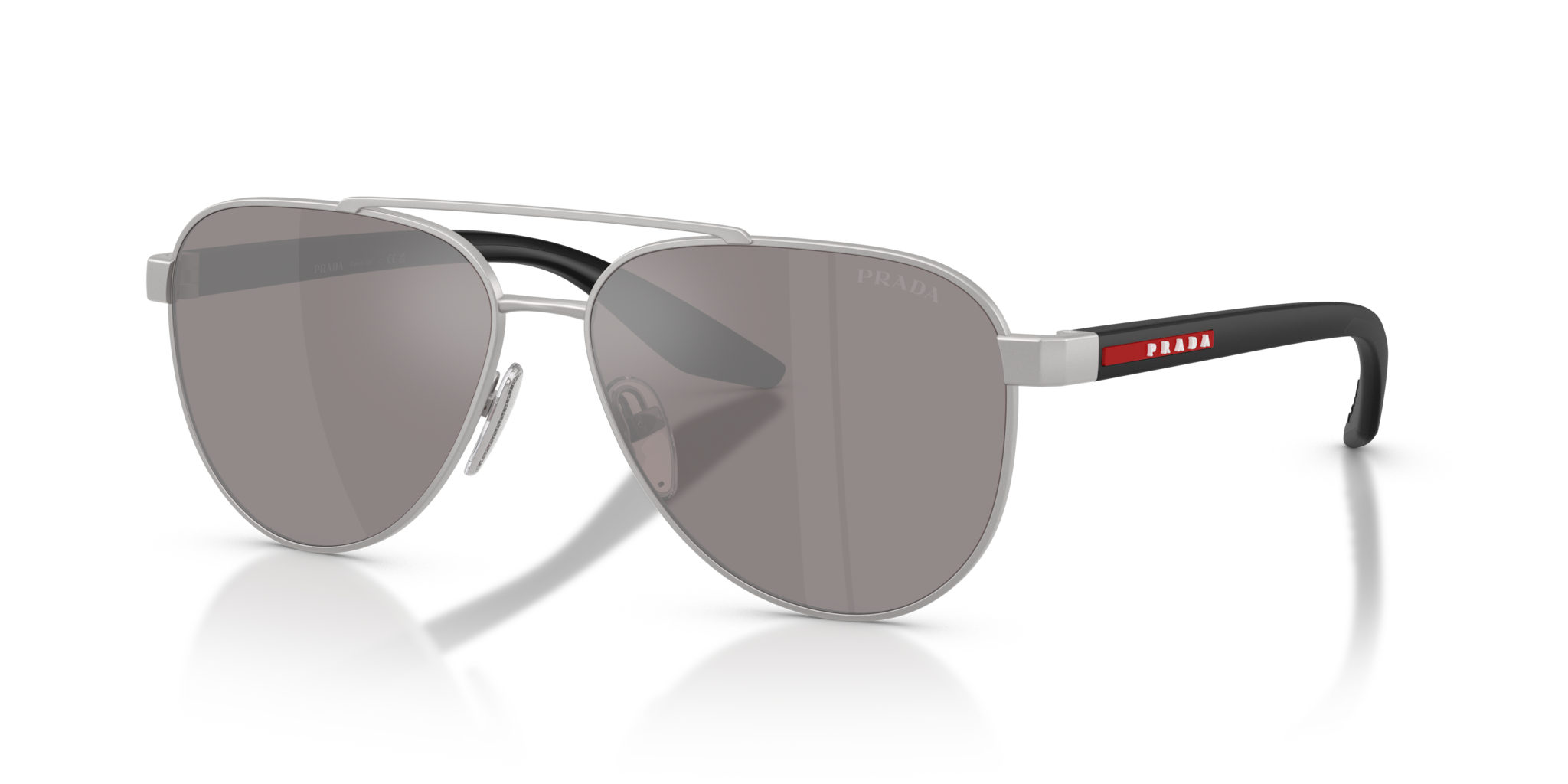 Occhiali da Sole Prada Linea Rossa 0PS A52S Uomo Grigio Opaco