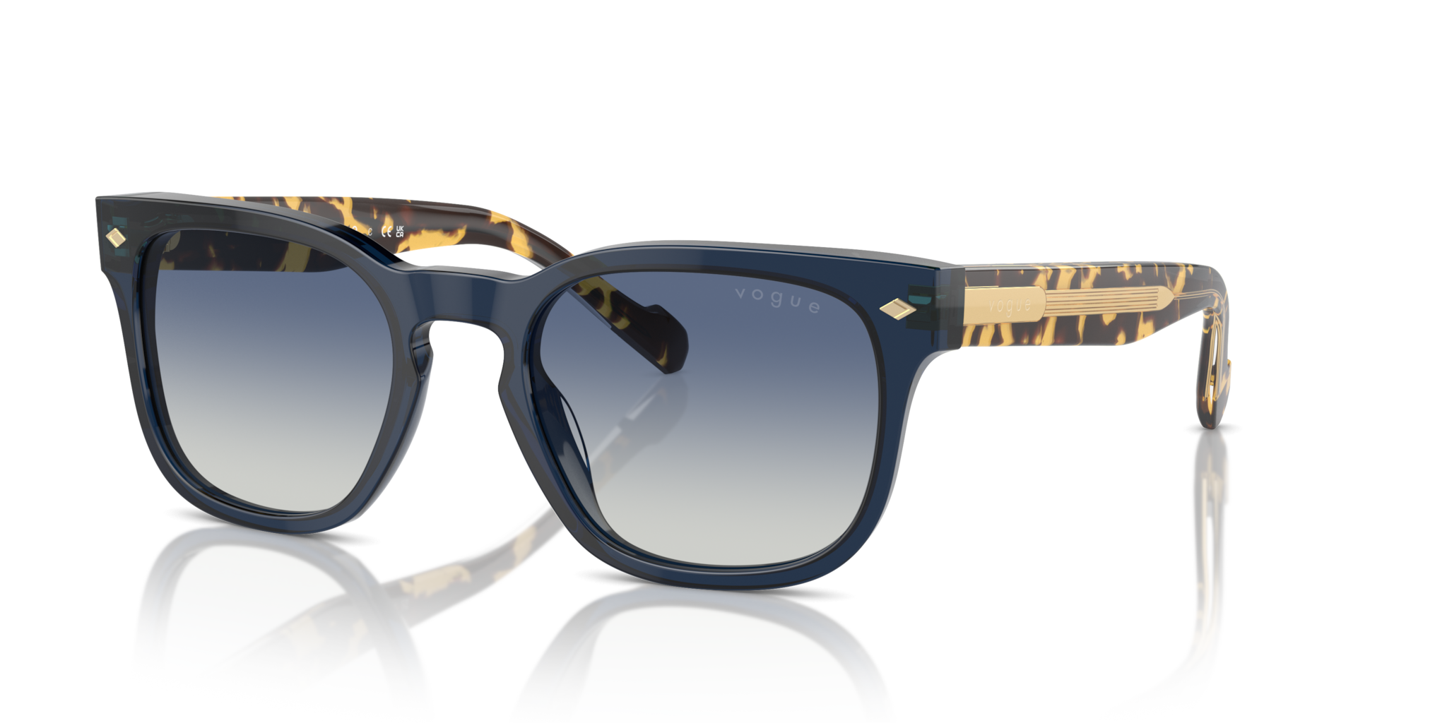 Occhiali da Sole Vogue Uomo VO5571S Blu Trasparente Originali