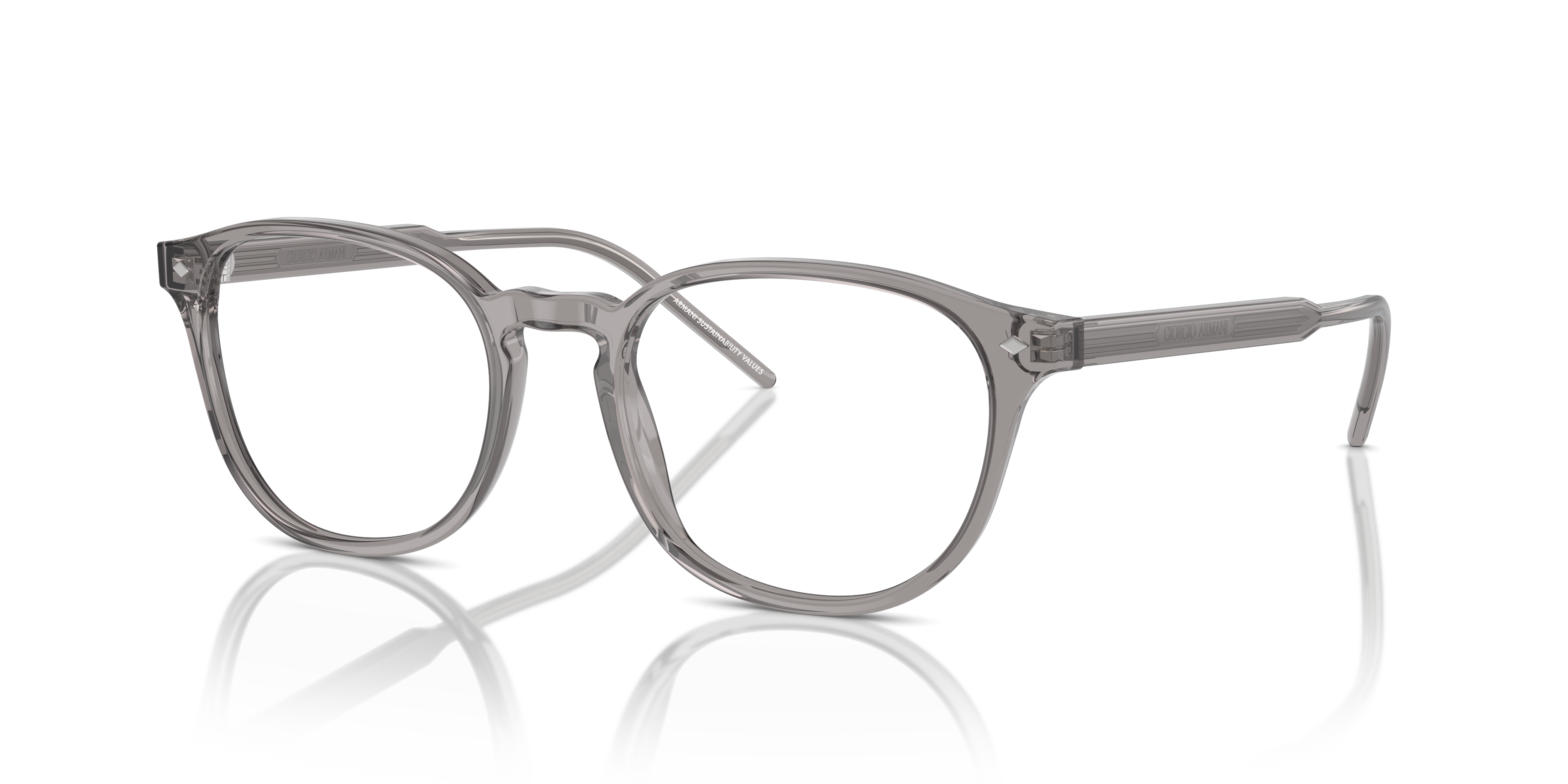 Giorgio Armani 0AR7259 Uomo - Occhiali da Vista Grigio Trasparente