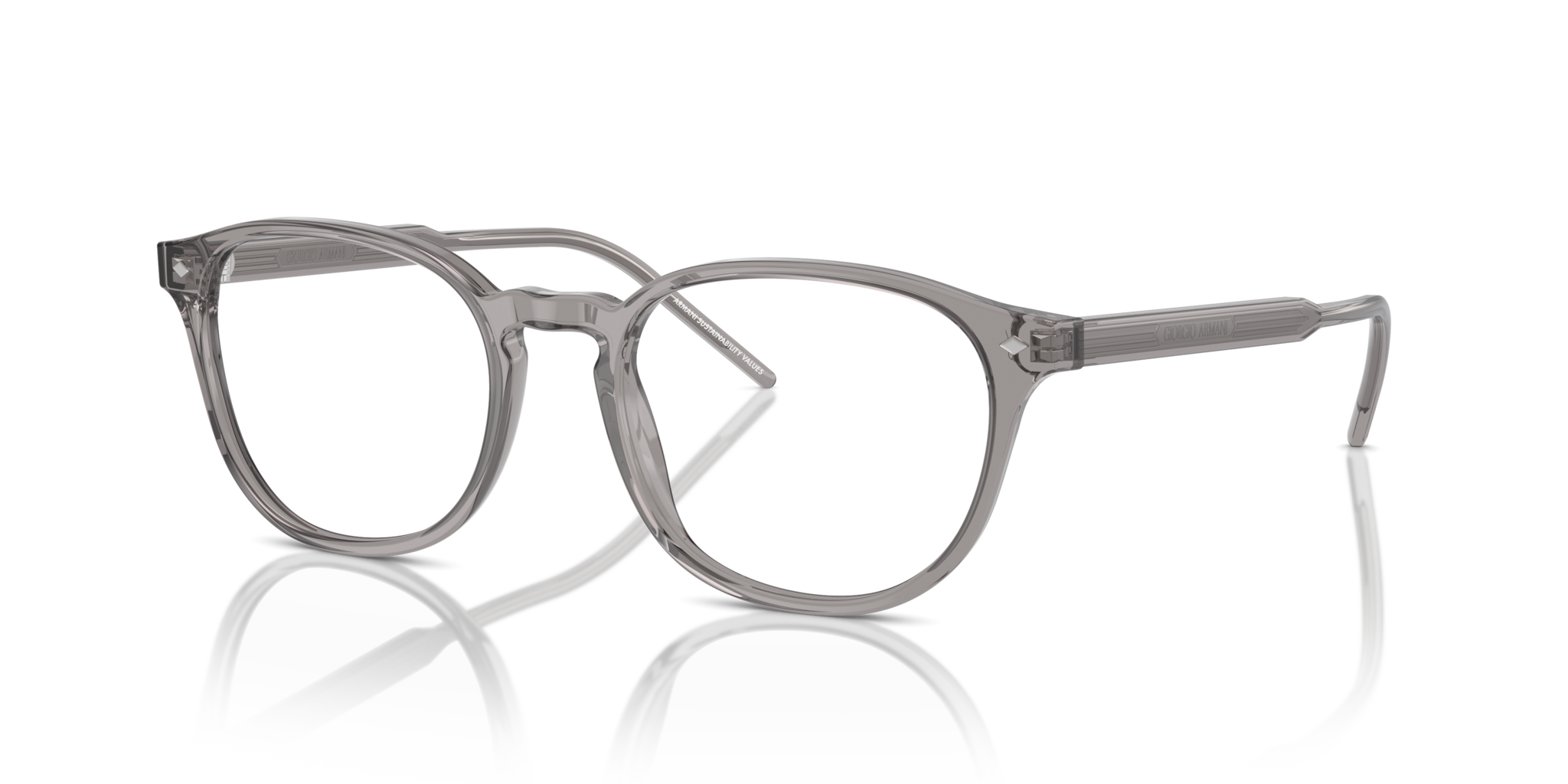Giorgio Armani 0AR7259 Uomo - Occhiali da Vista Grigio Trasparente