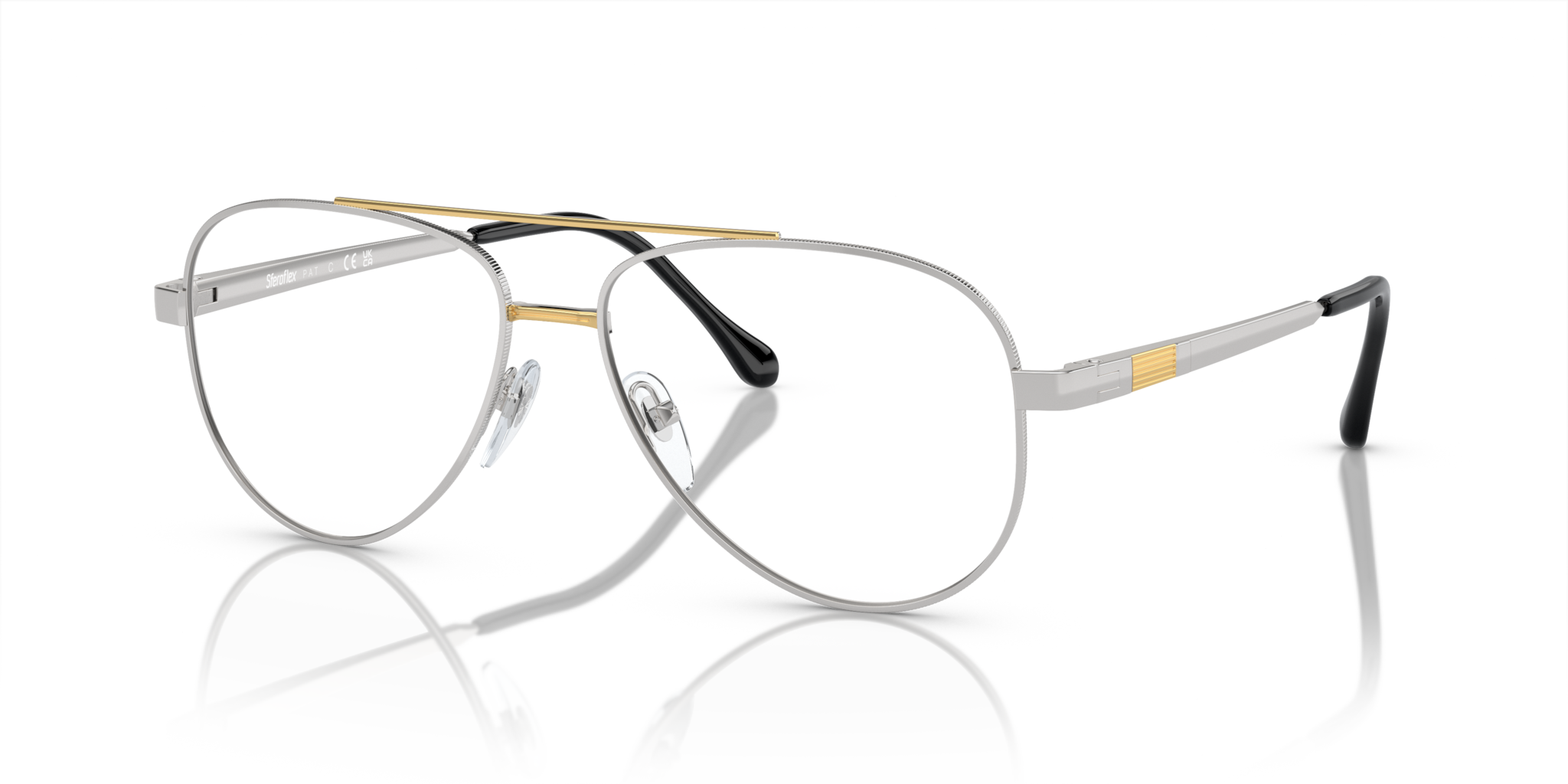 Occhiali da Vista Sferoflex SF2297 Uomo Argento/Oro | Originali