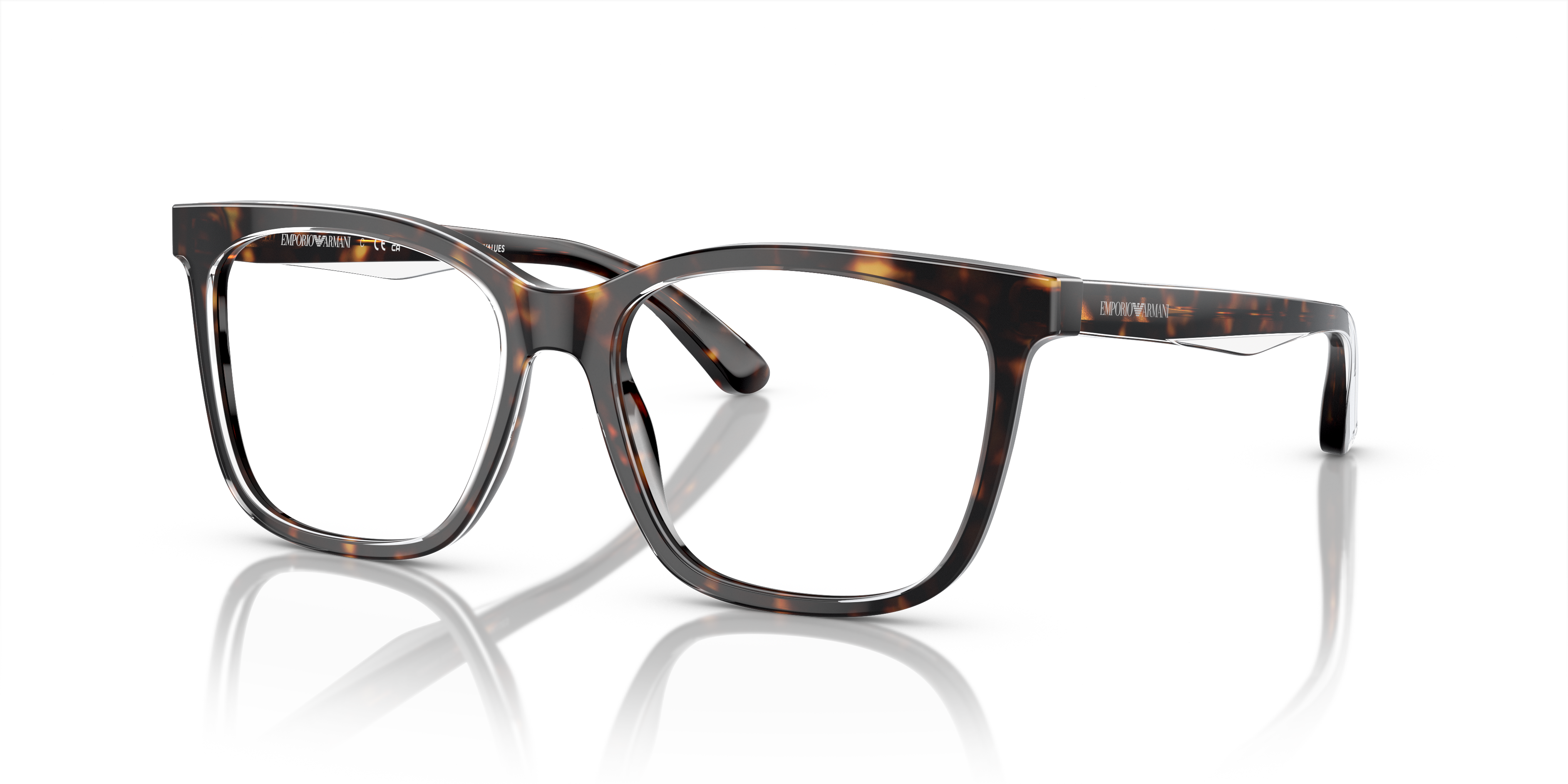 Emporio Armani 0EA3228 - Occhiali da Vista Donna Shiny Havana
