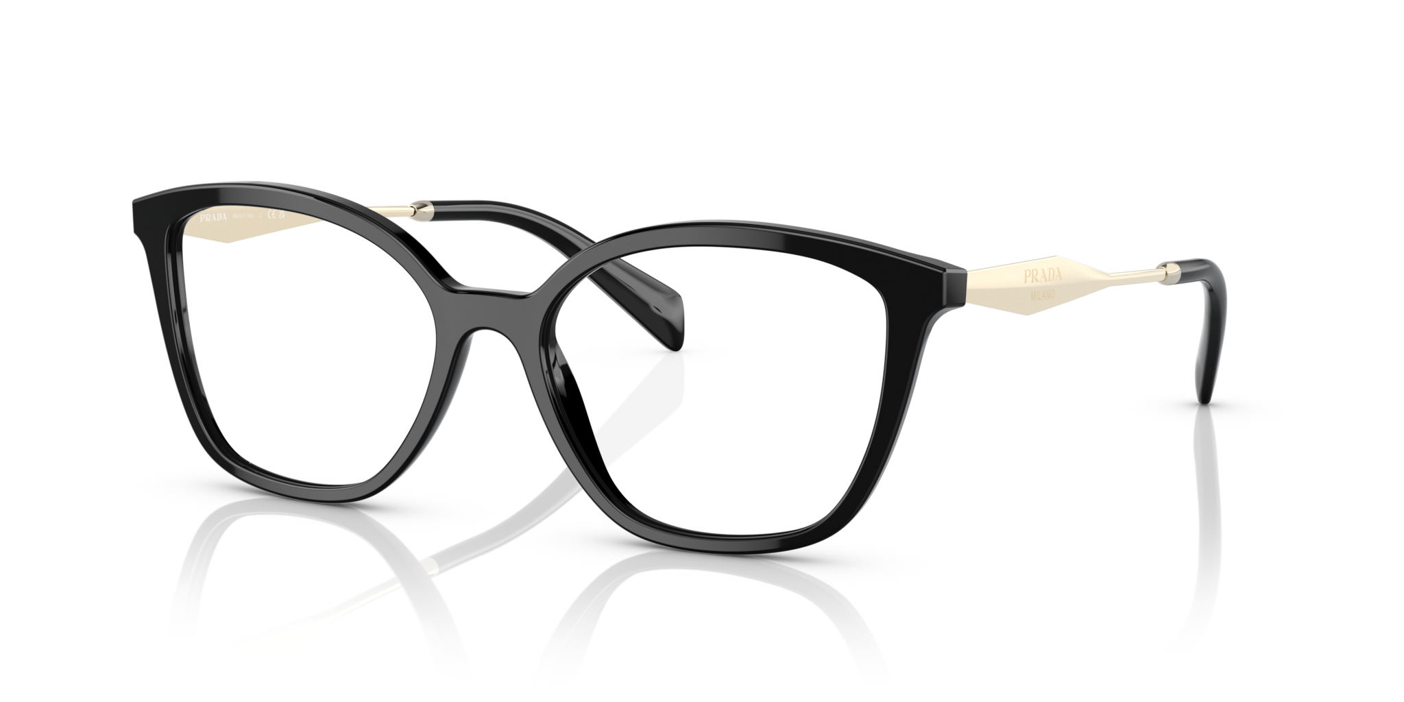 Occhiali da Vista Prada 0PR 02ZV Donna Neri | Eleganza Iconica