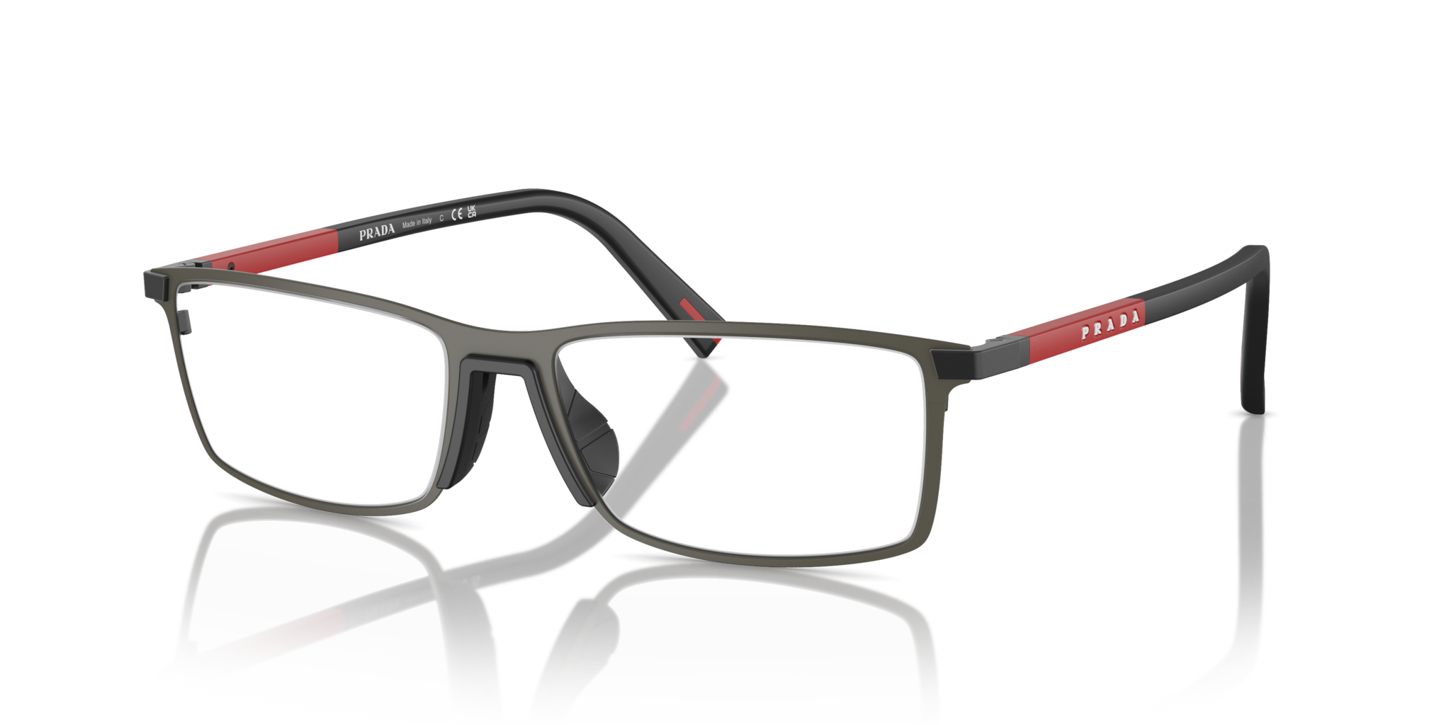 Occhiali da Vista Uomo Prada Linea Rossa 0PS 53QV Grey Rubber